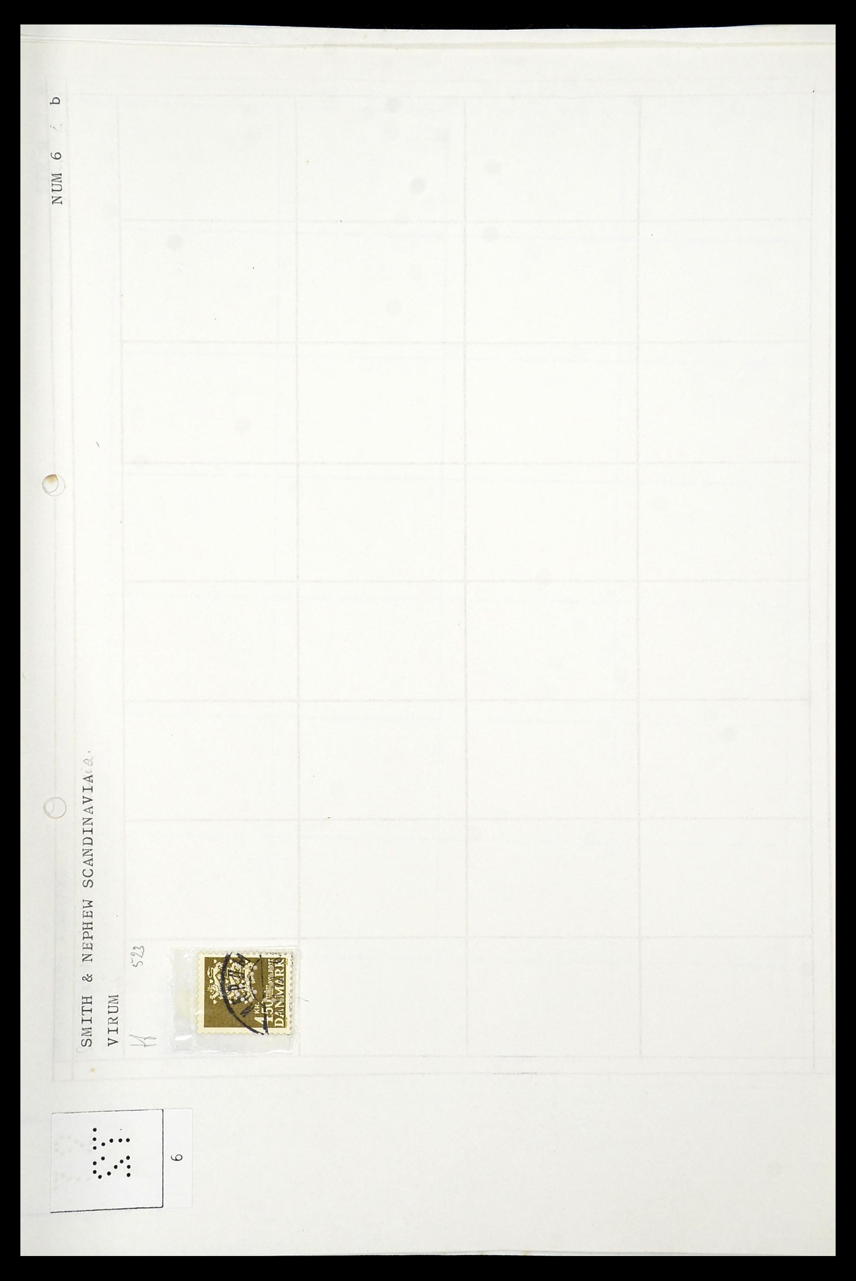 34415 275 - Stamp Collection 34415 Denmark perfins 1875-1980.