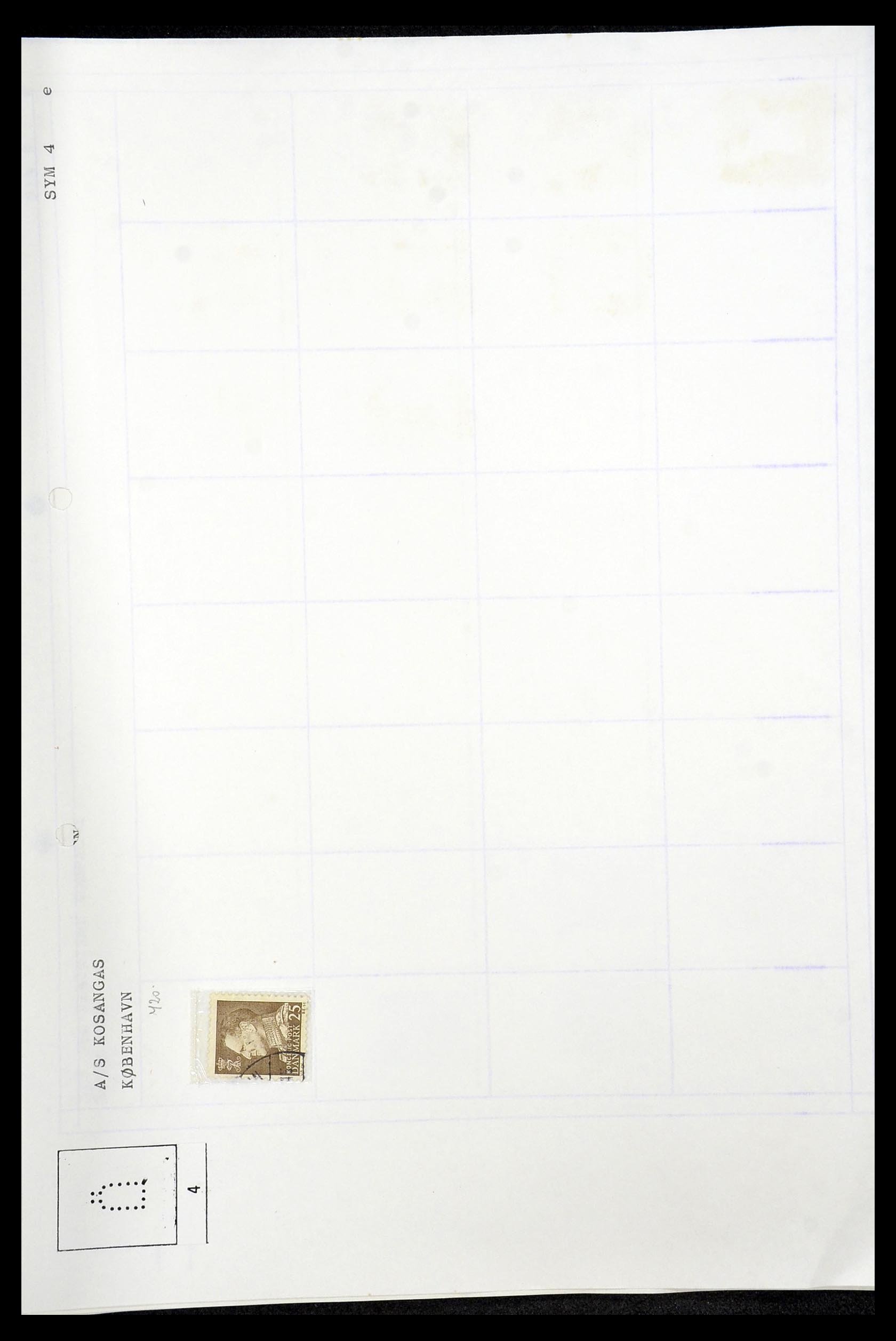 34415 280 - Stamp Collection 34415 Denmark perfins 1875-1980.