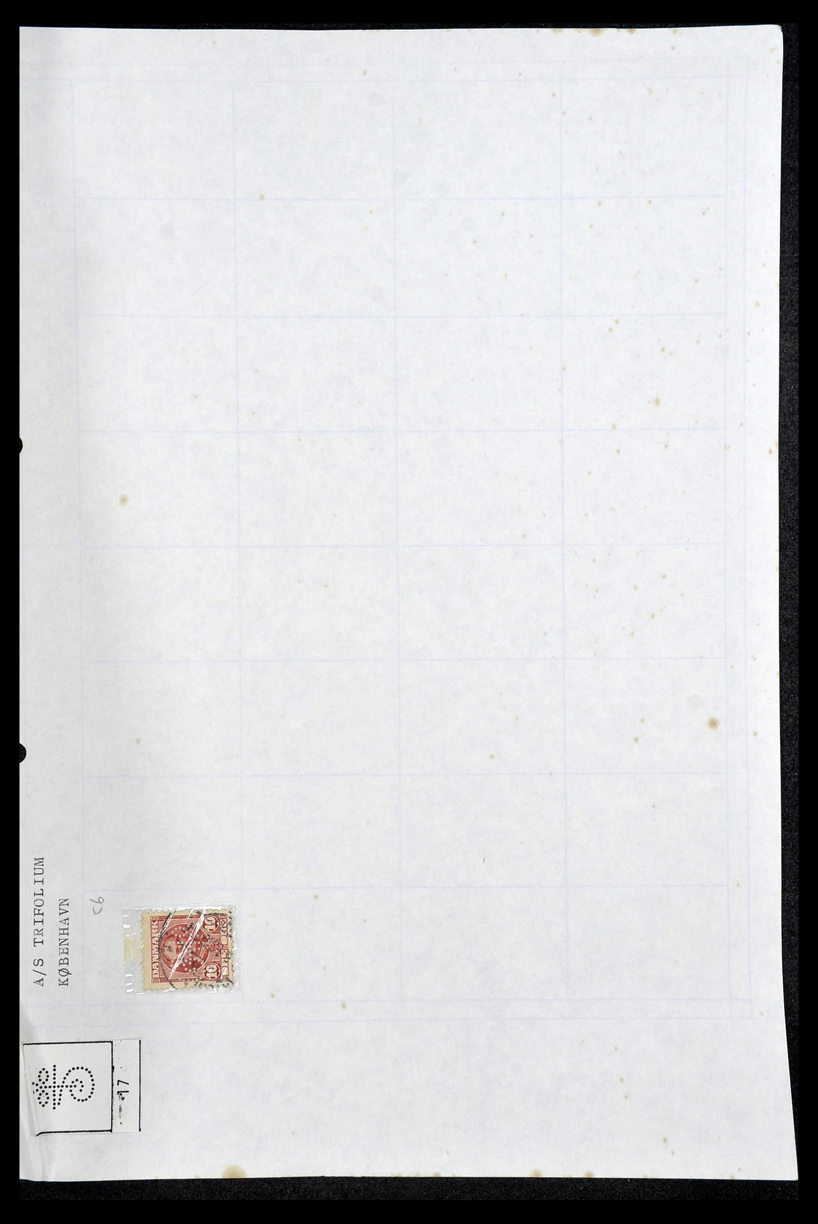 34415 284 - Stamp Collection 34415 Denmark perfins 1875-1980.
