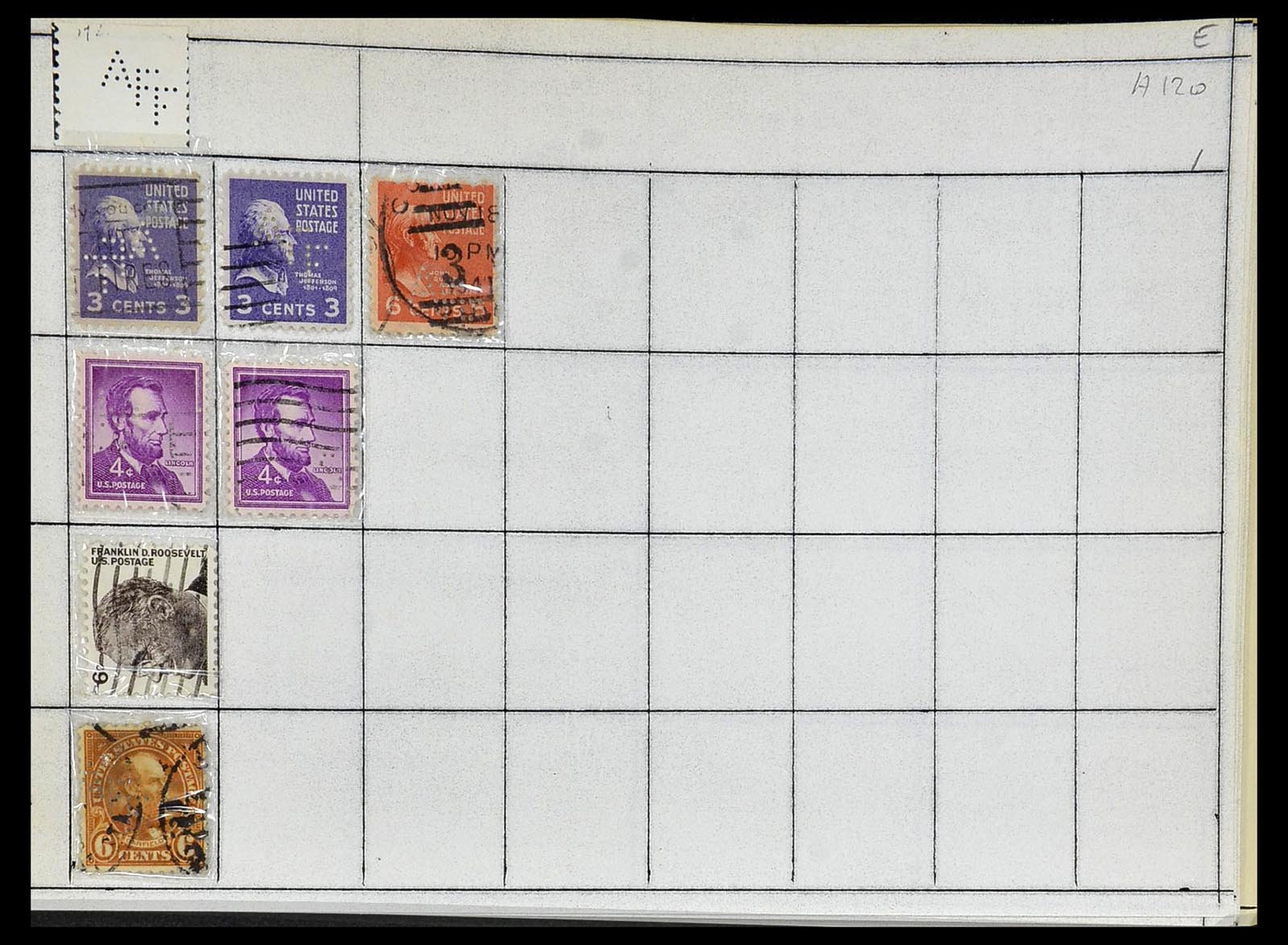 34417 018 - Stamp Collection 34417 USA perfins 1900-1980.