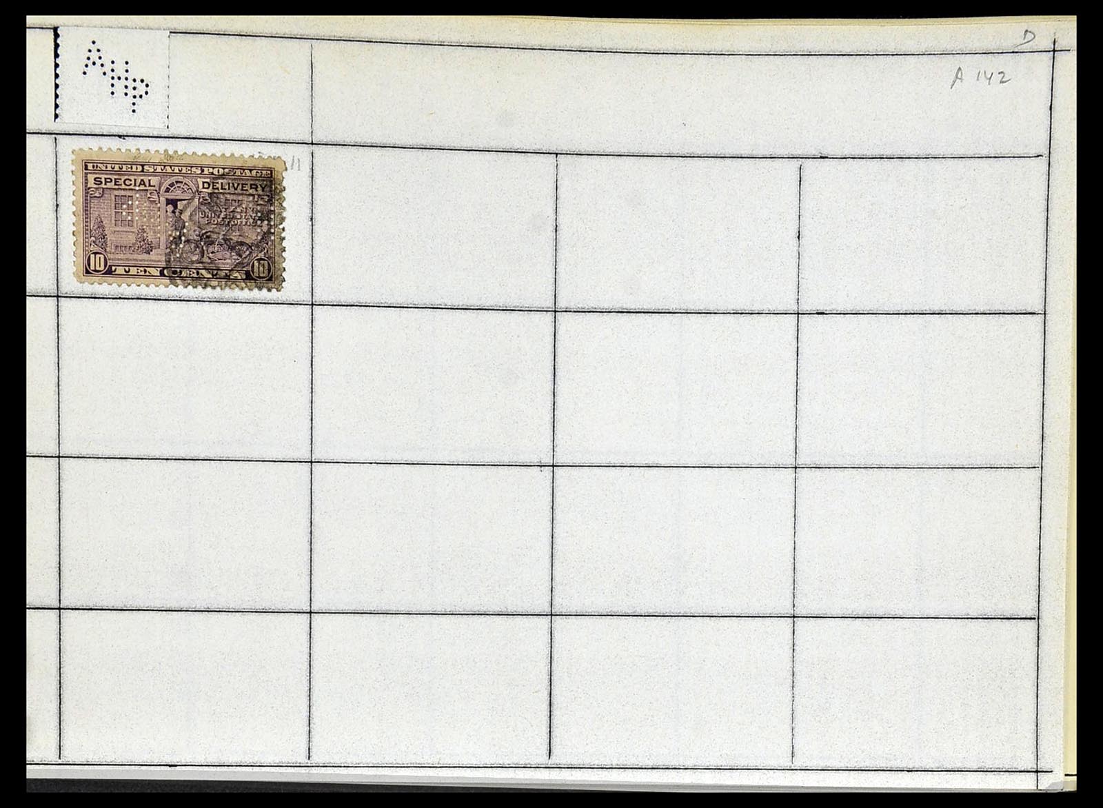 34417 024 - Stamp Collection 34417 USA perfins 1900-1980.