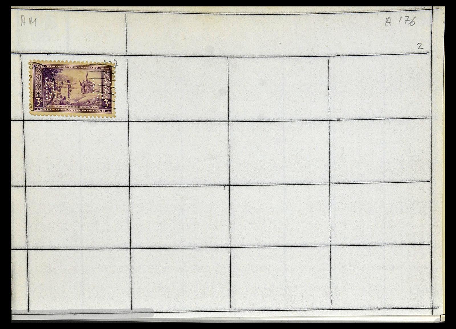 34417 029 - Stamp Collection 34417 USA perfins 1900-1980.