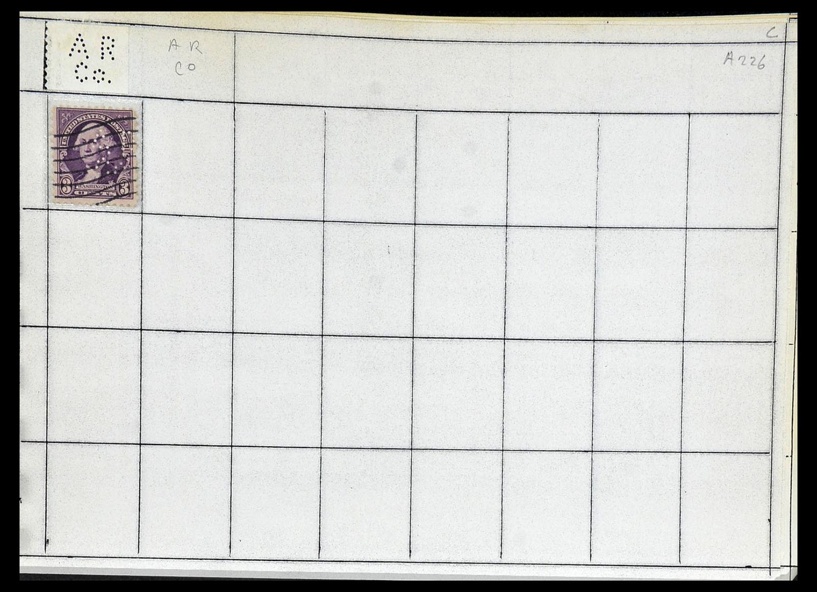 34417 038 - Stamp Collection 34417 USA perfins 1900-1980.