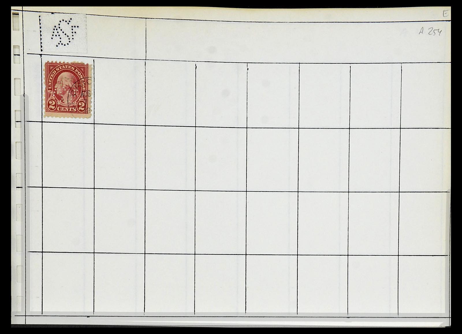 34417 040 - Stamp Collection 34417 USA perfins 1900-1980.