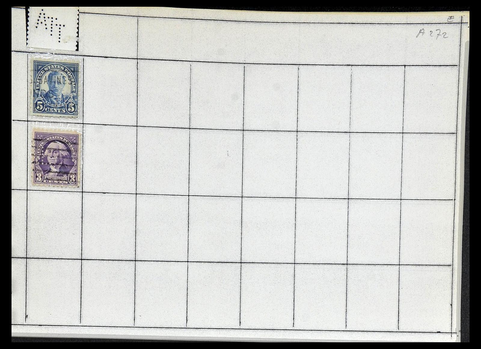 34417 046 - Stamp Collection 34417 USA perfins 1900-1980.