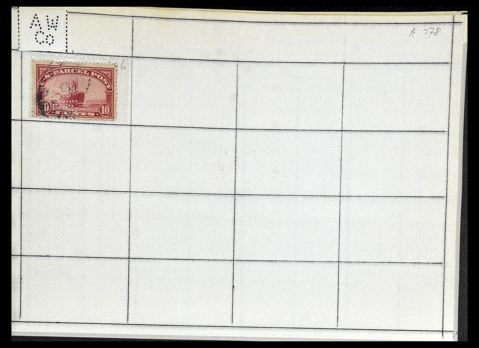 34417 048 - Stamp Collection 34417 USA perfins 1900-1980.