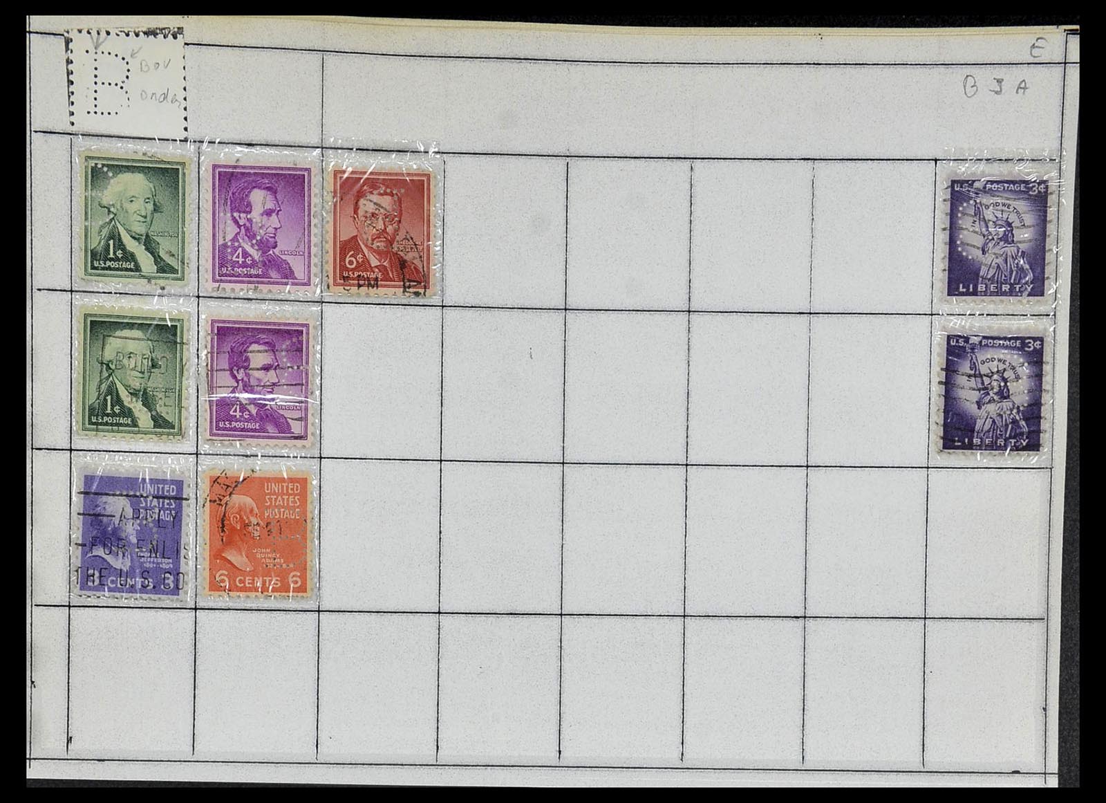 34417 052 - Stamp Collection 34417 USA perfins 1900-1980.