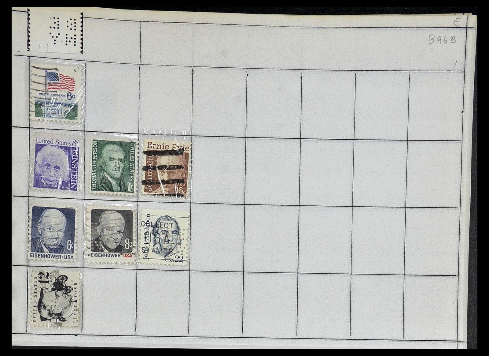 34417 061 - Stamp Collection 34417 USA perfins 1900-1980.