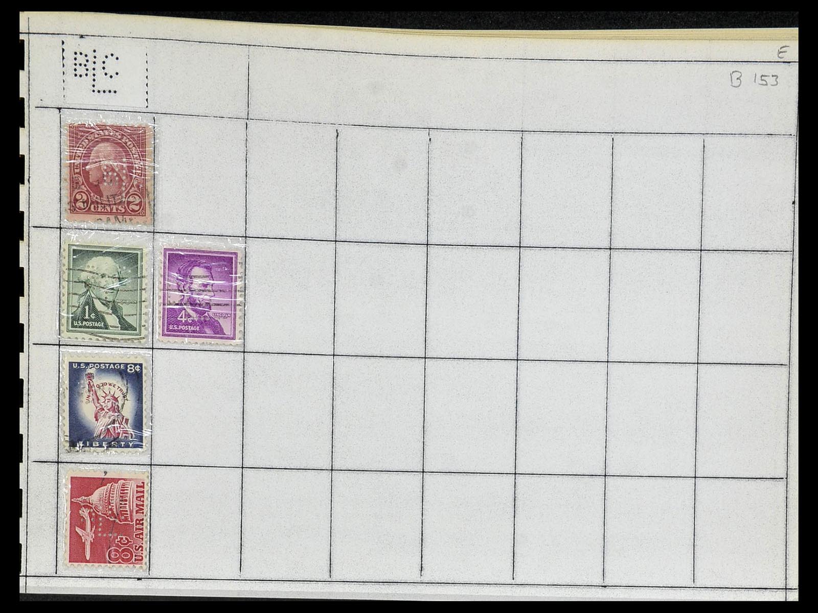 34417 078 - Stamp Collection 34417 USA perfins 1900-1980.