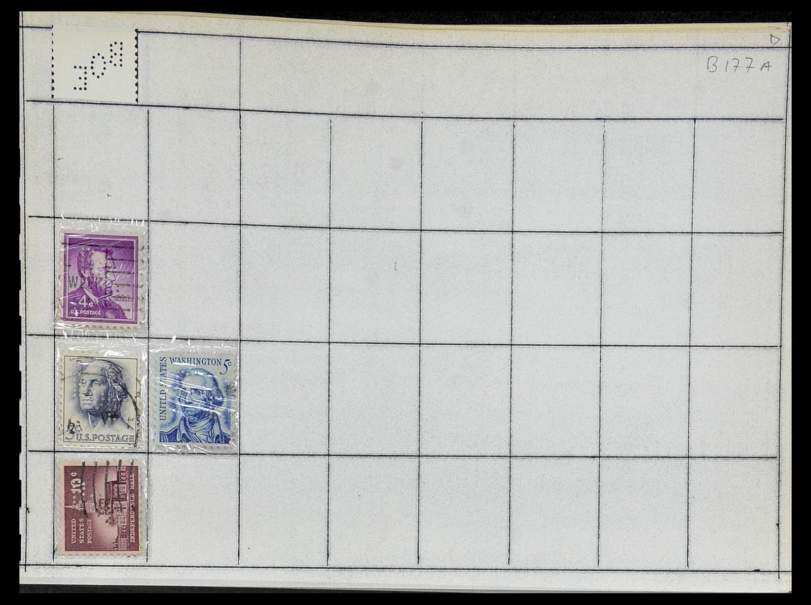 34417 083 - Stamp Collection 34417 USA perfins 1900-1980.