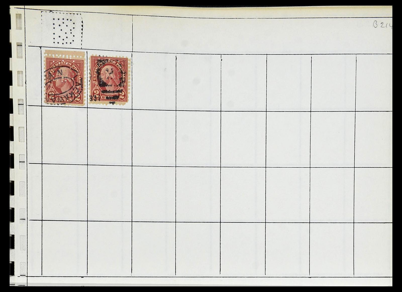 34417 090 - Stamp Collection 34417 USA perfins 1900-1980.