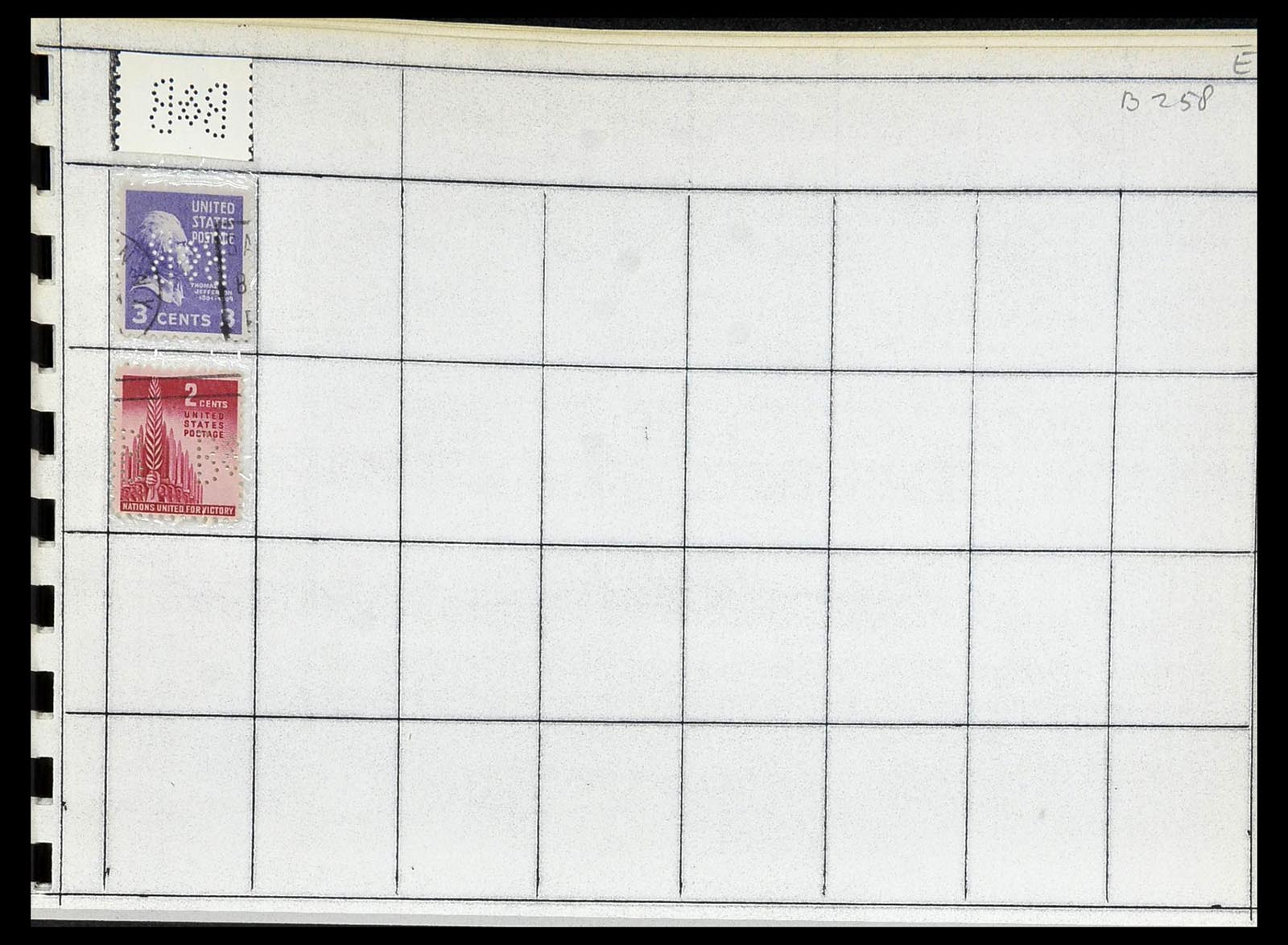 34417 099 - Stamp Collection 34417 USA perfins 1900-1980.