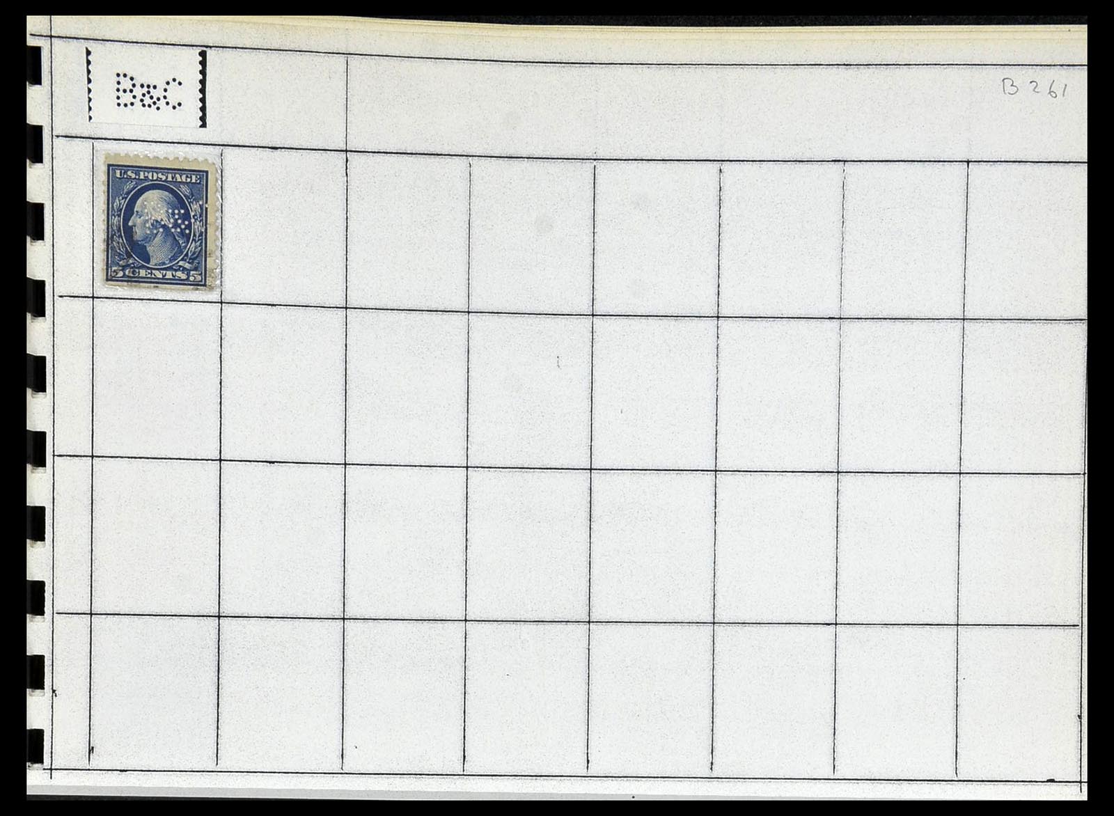 34417 100 - Stamp Collection 34417 USA perfins 1900-1980.