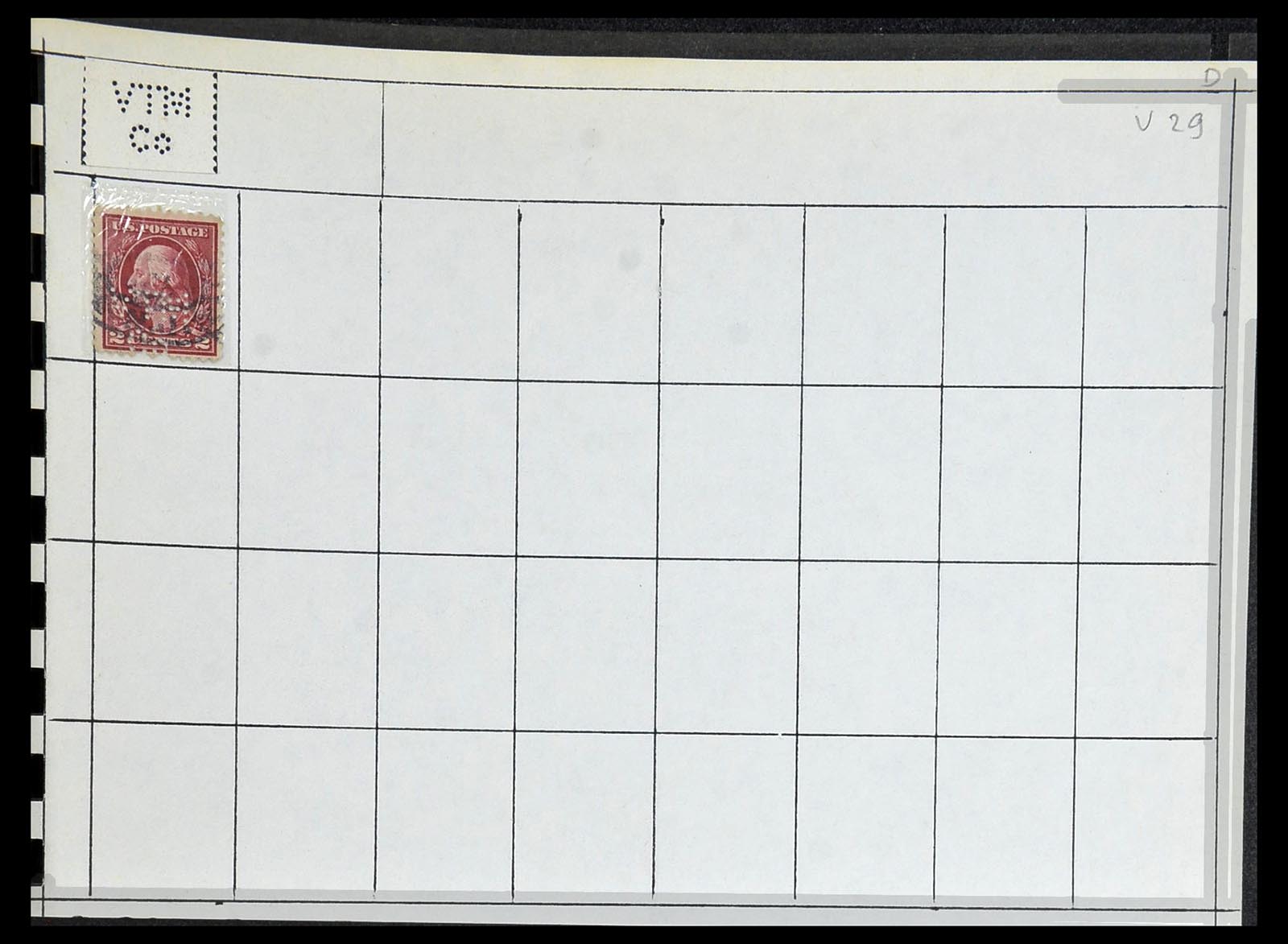 34417 743 - Stamp Collection 34417 USA perfins 1900-1980.
