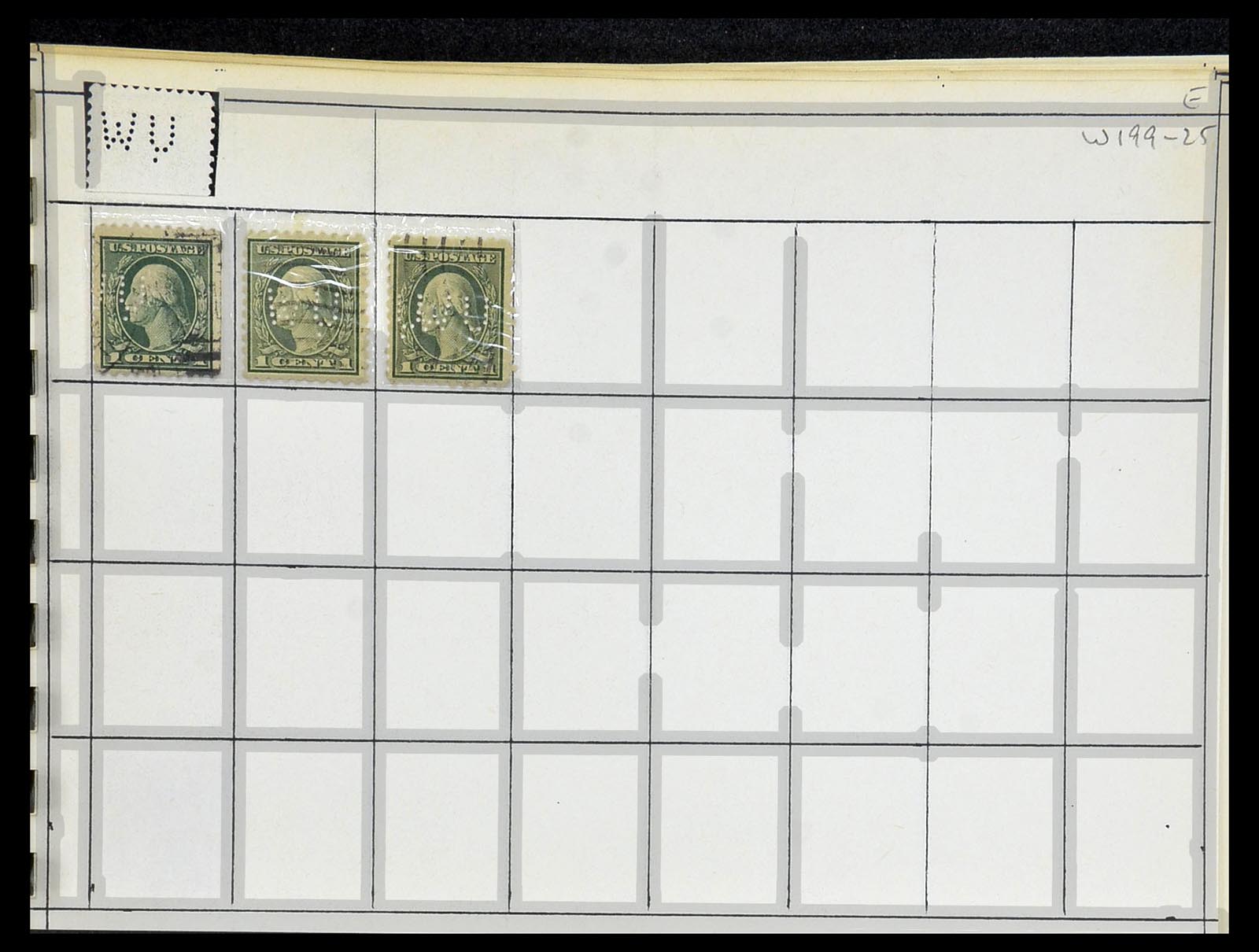 34417 802 - Stamp Collection 34417 USA perfins 1900-1980.