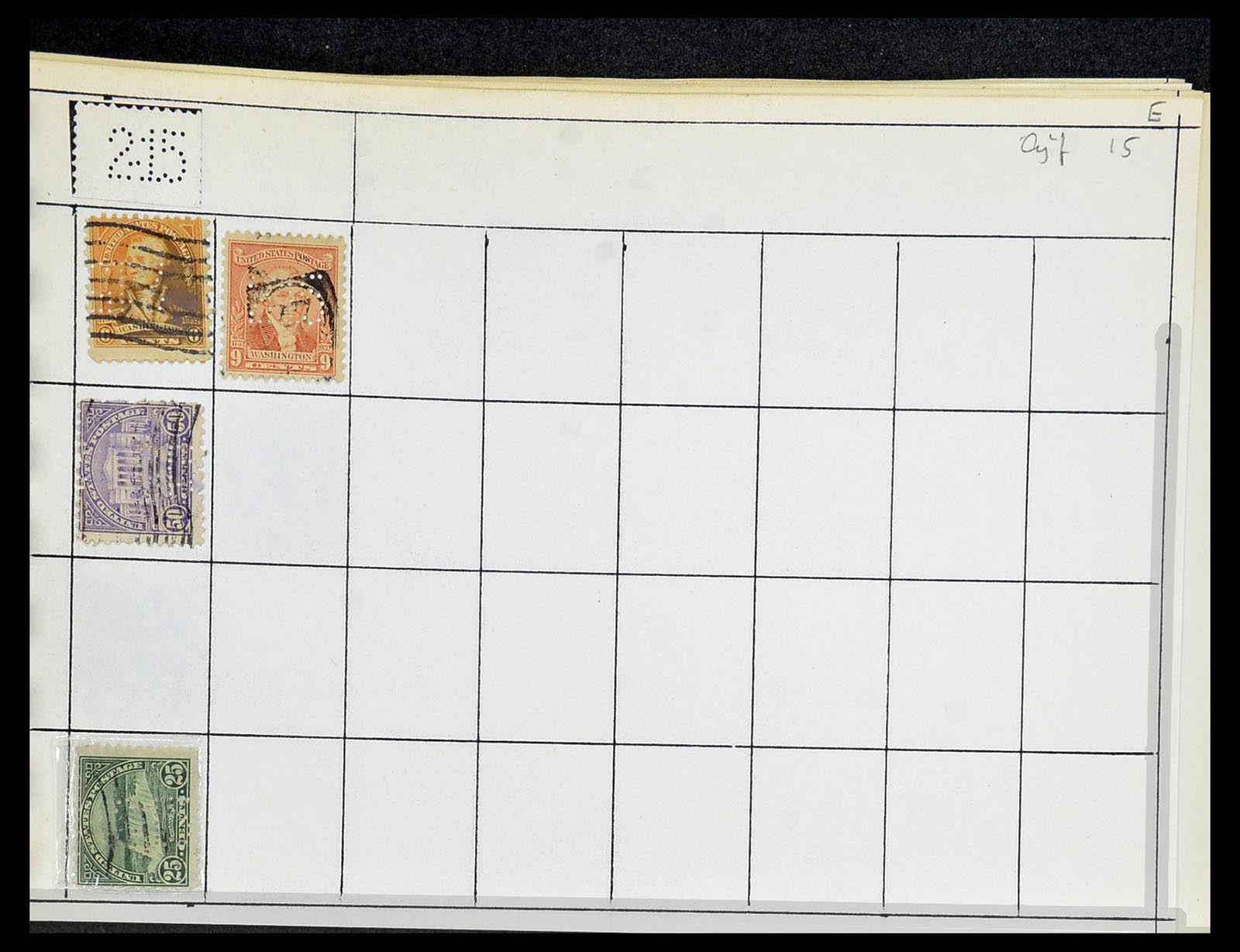 34417 819 - Stamp Collection 34417 USA perfins 1900-1980.