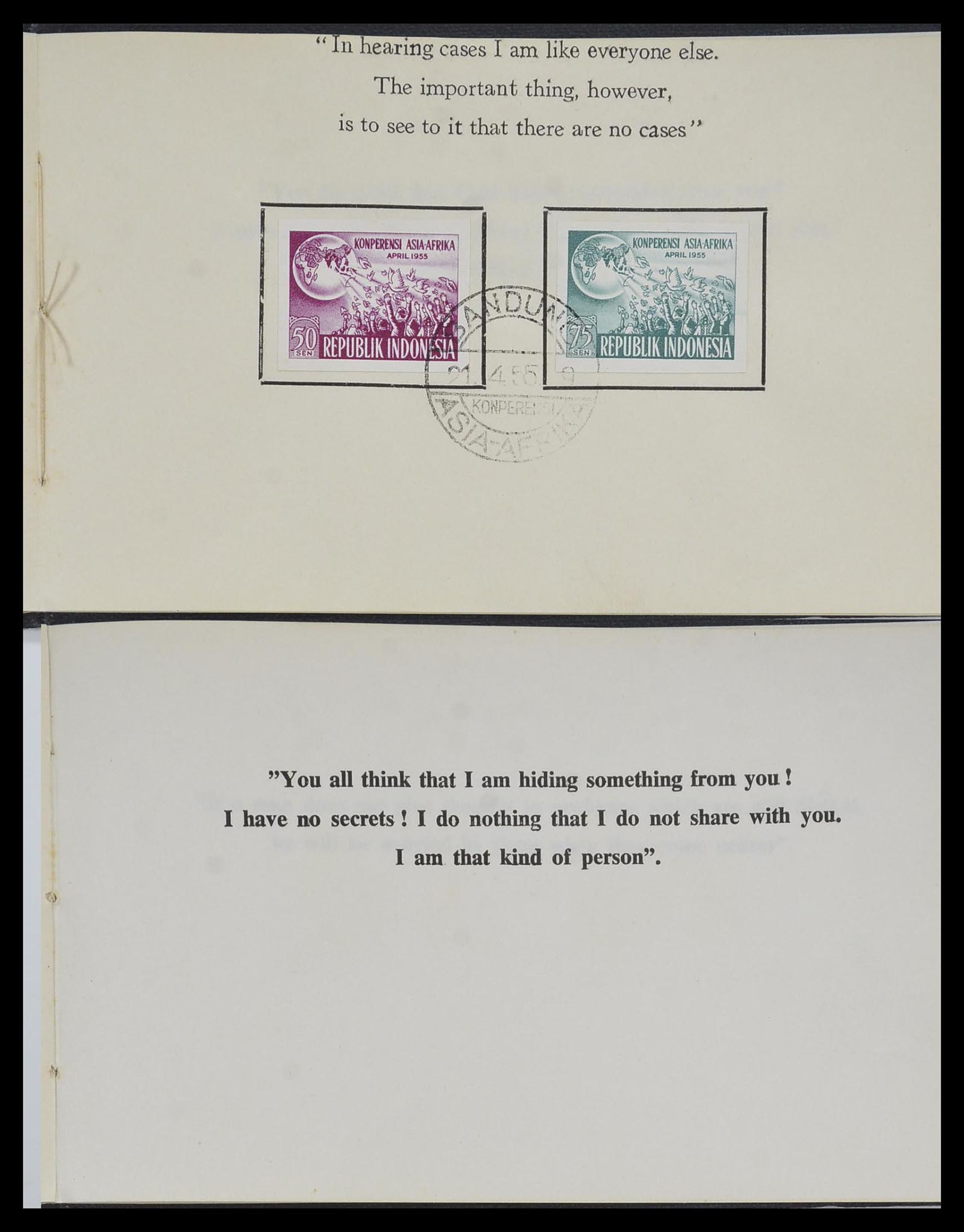 34418 003 - Postzegelverzameling 34418 Indonesië 1955.