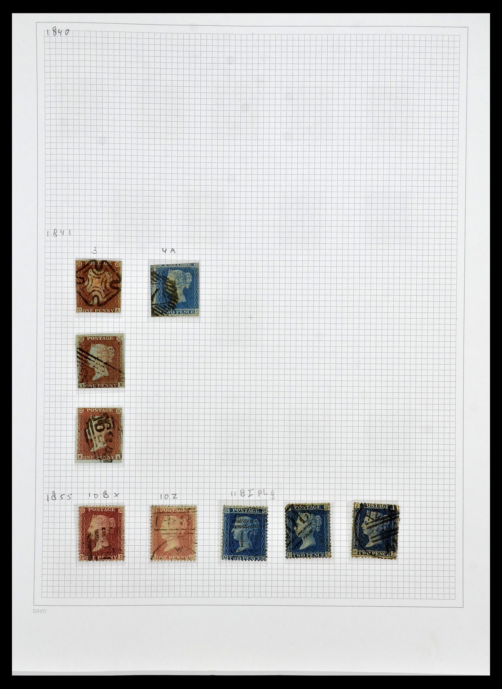 34419 001 - Postzegelverzameling 34419 Engeland 1841-1985.