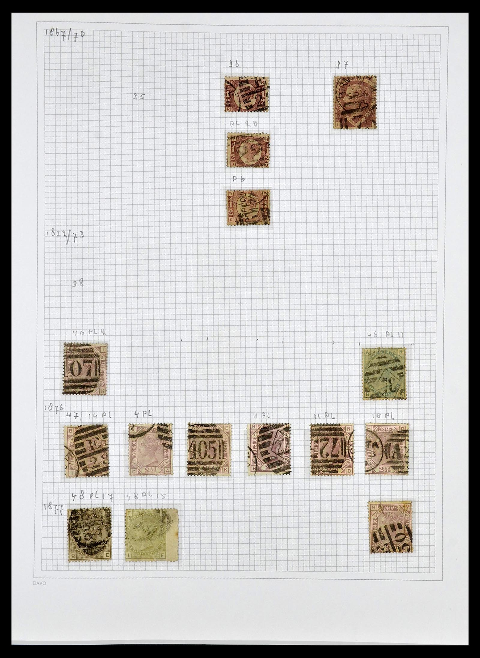 34419 003 - Postzegelverzameling 34419 Engeland 1841-1985.