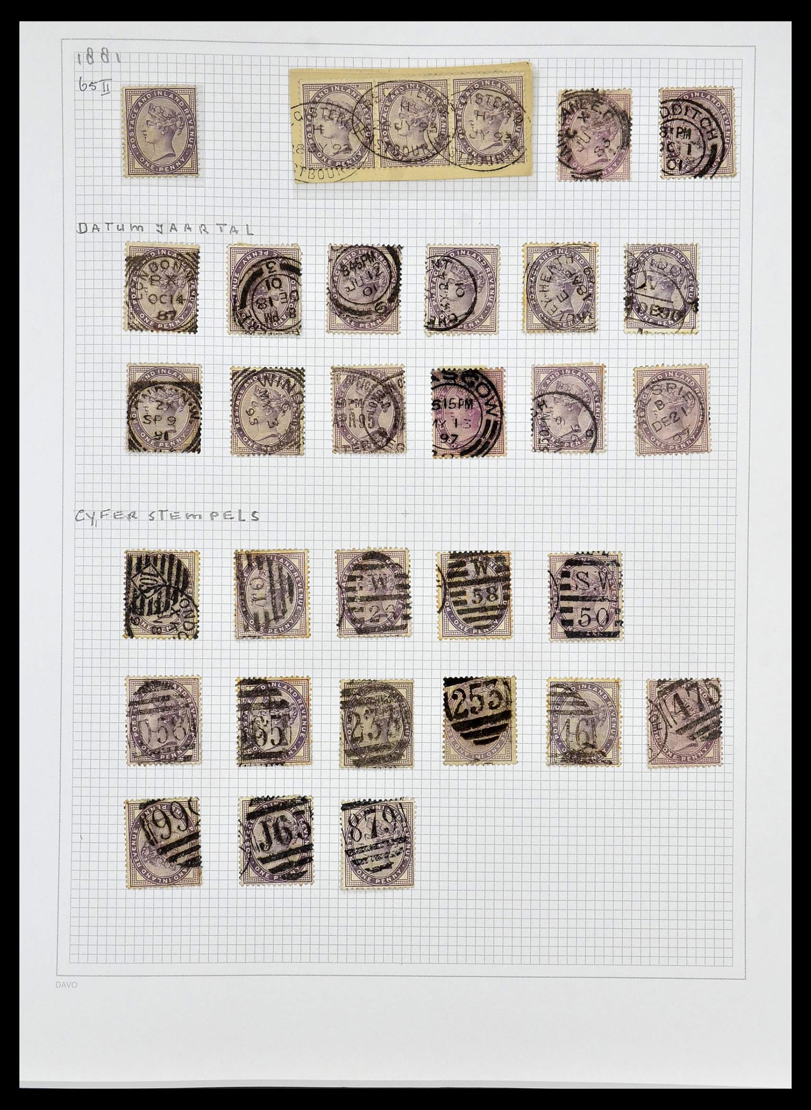 34419 008 - Postzegelverzameling 34419 Engeland 1841-1985.