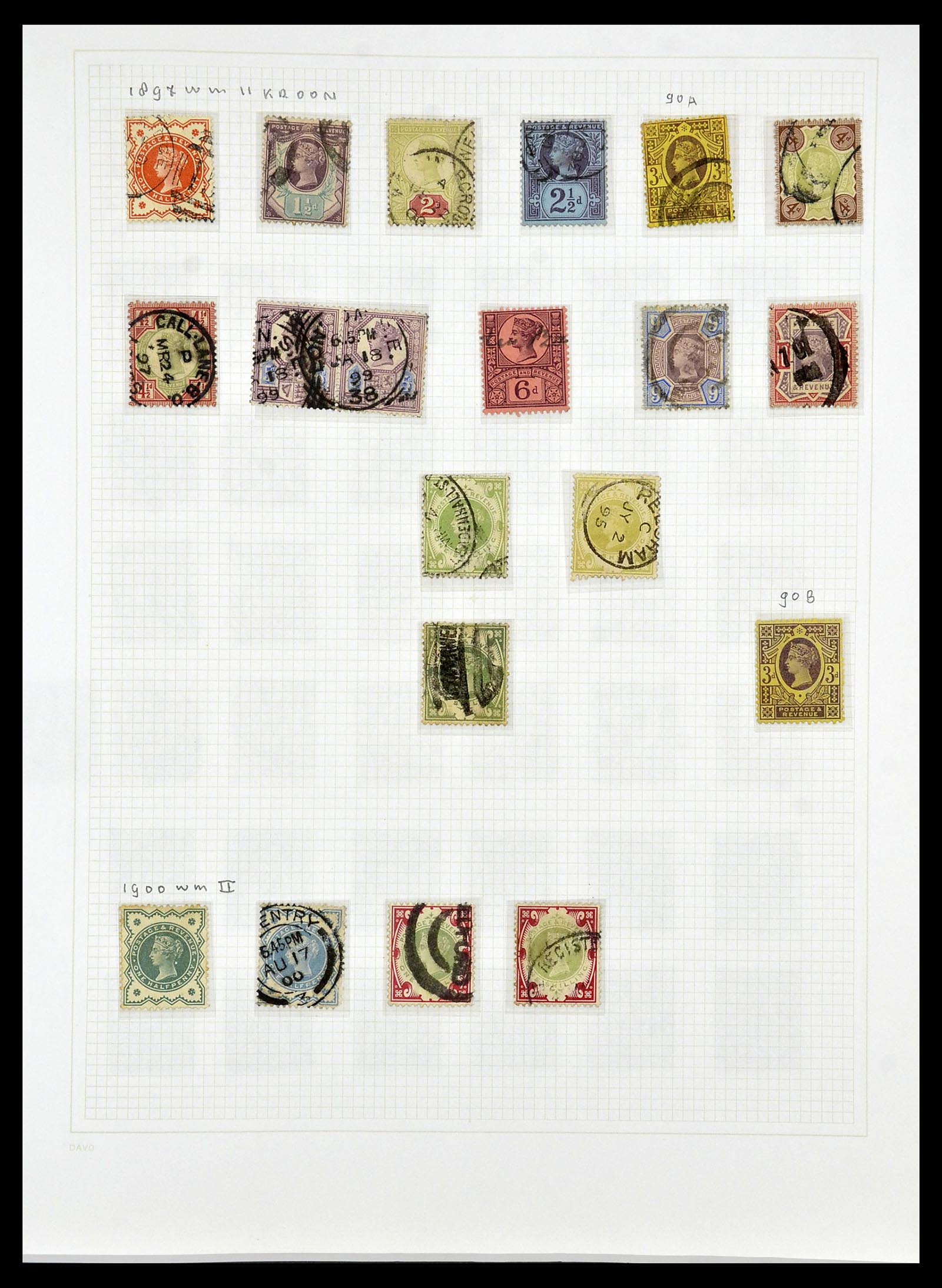 34419 011 - Postzegelverzameling 34419 Engeland 1841-1985.
