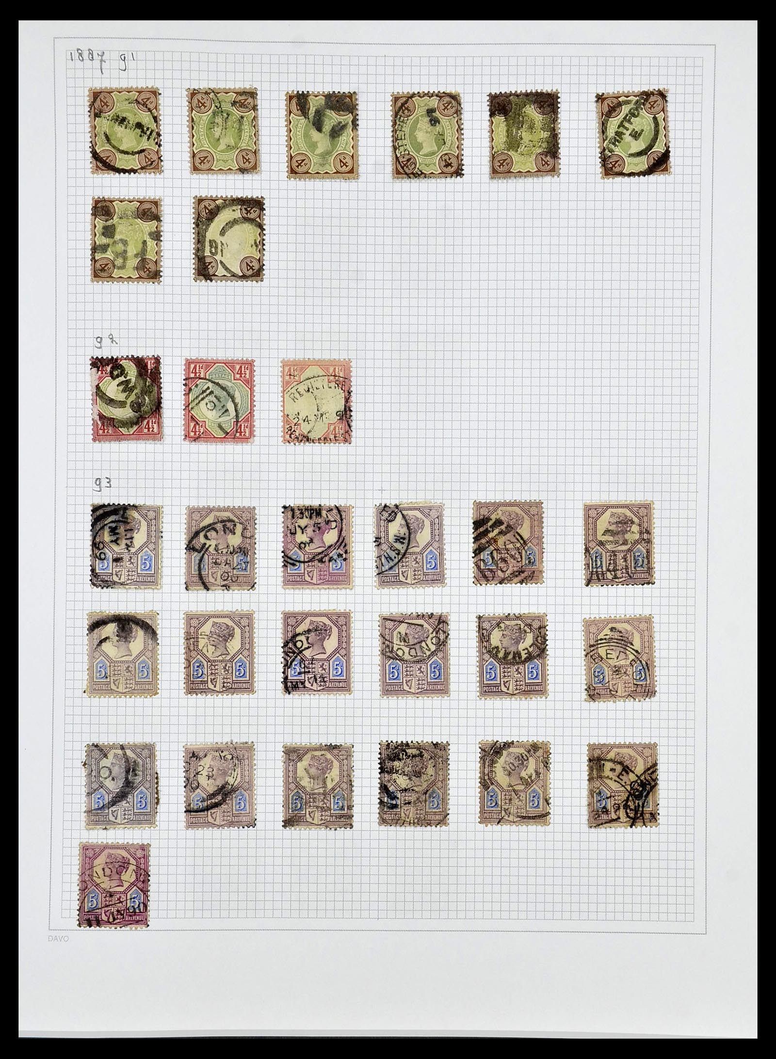 34419 014 - Postzegelverzameling 34419 Engeland 1841-1985.