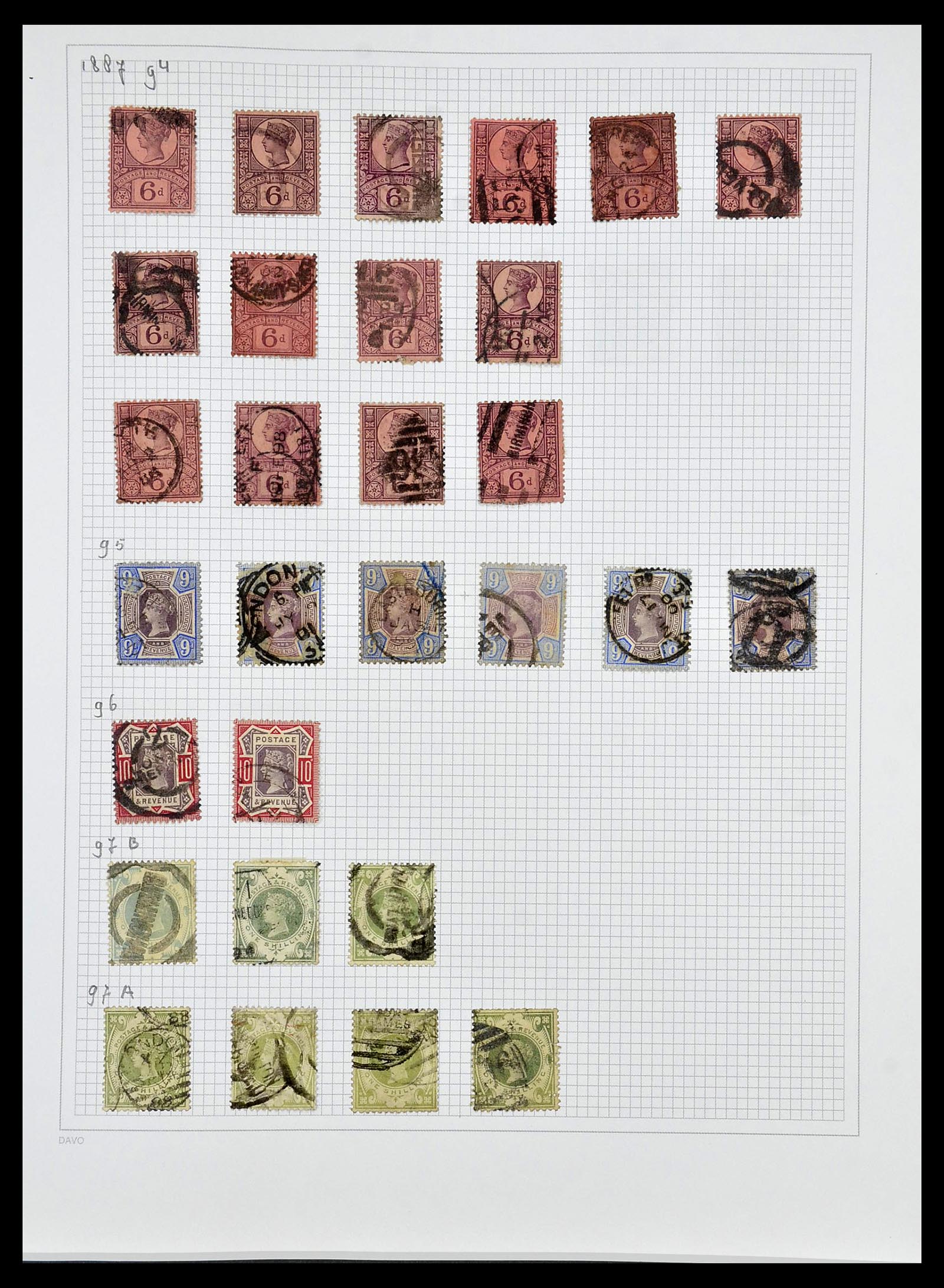 34419 015 - Postzegelverzameling 34419 Engeland 1841-1985.