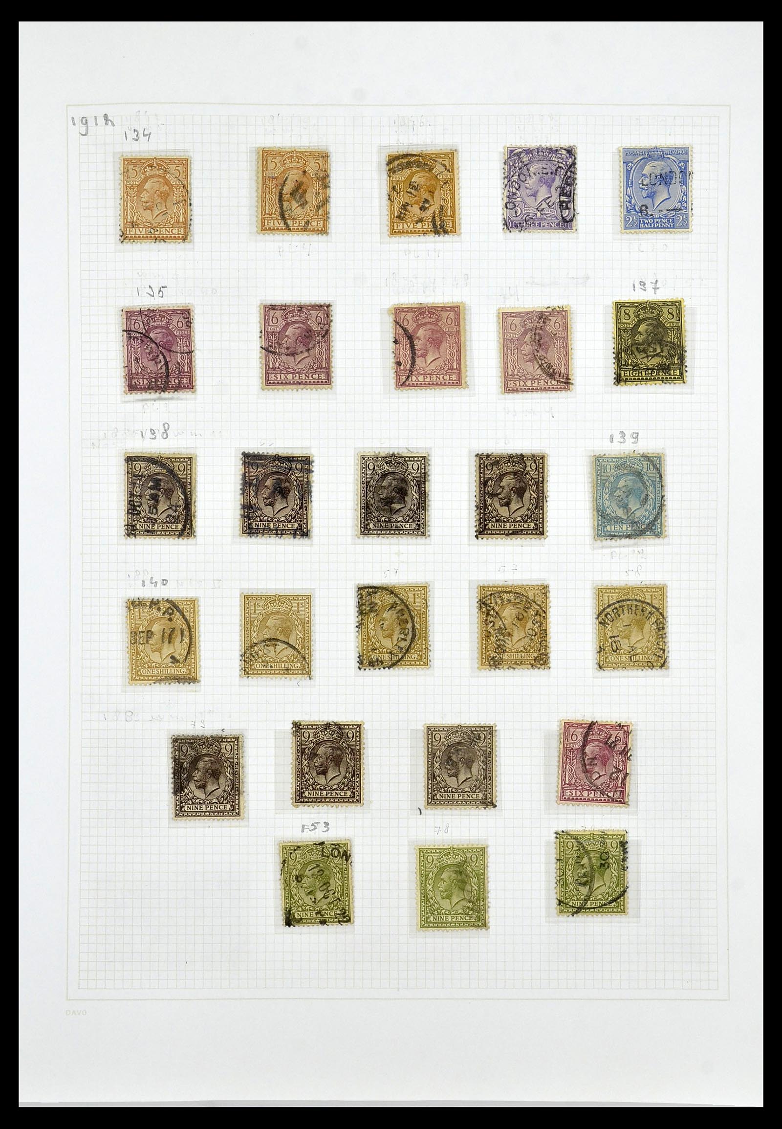 34419 026 - Postzegelverzameling 34419 Engeland 1841-1985.
