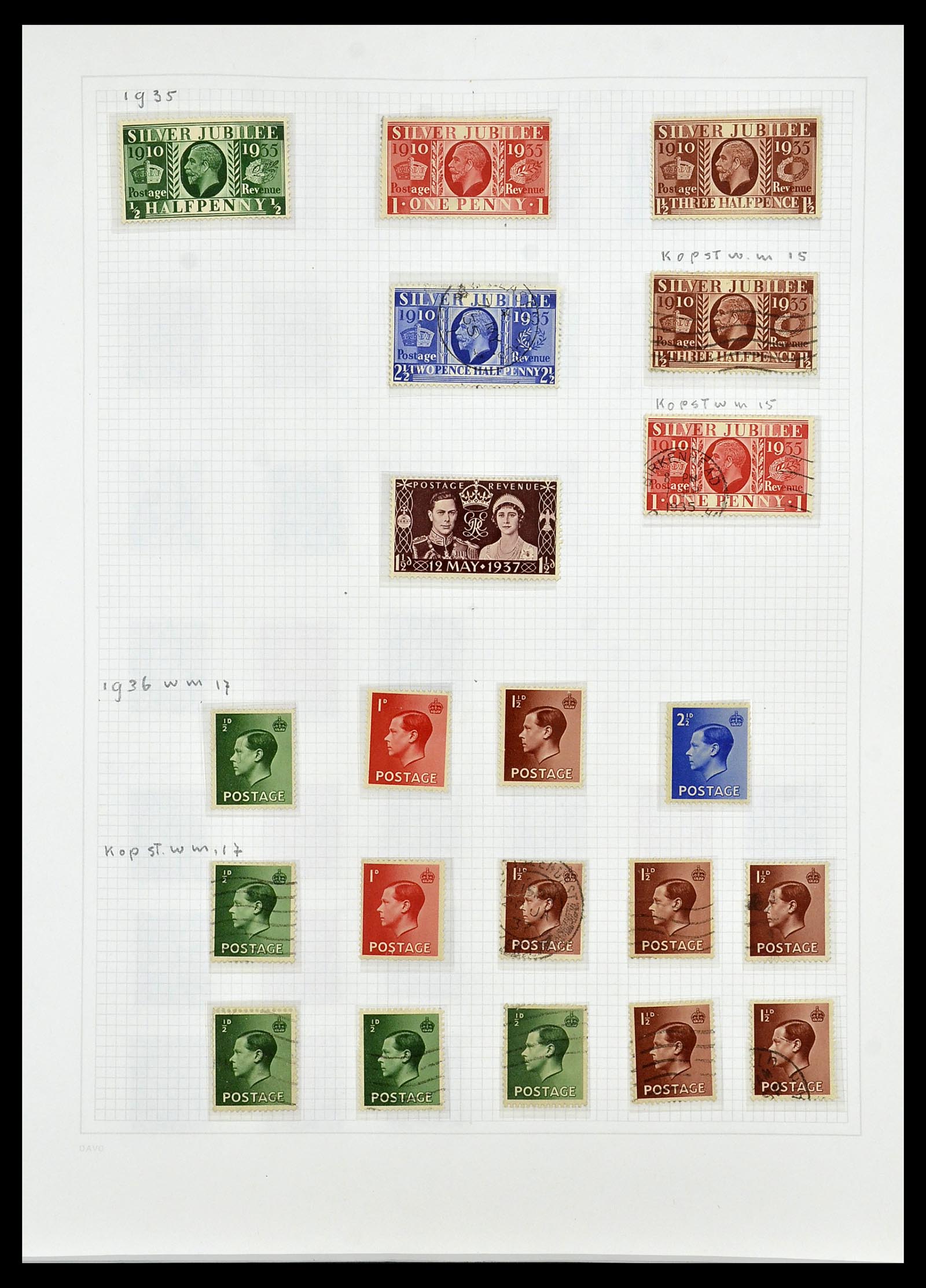 34419 032 - Postzegelverzameling 34419 Engeland 1841-1985.