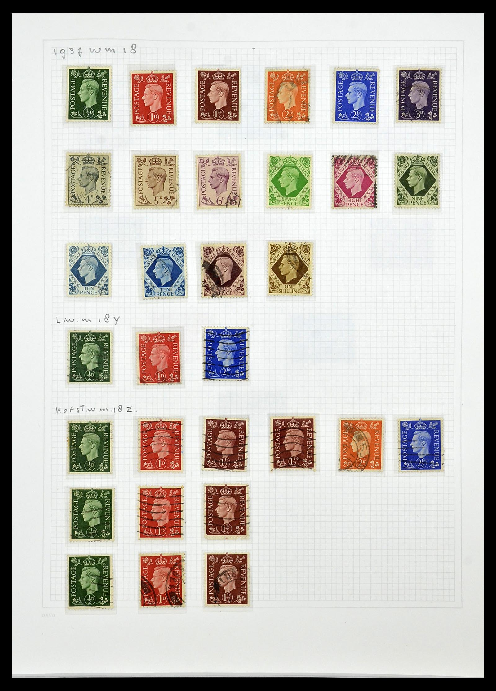 34419 033 - Postzegelverzameling 34419 Engeland 1841-1985.
