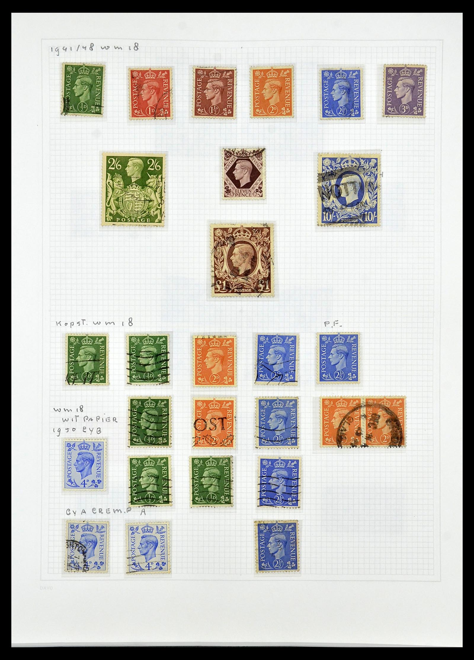 34419 035 - Postzegelverzameling 34419 Engeland 1841-1985.