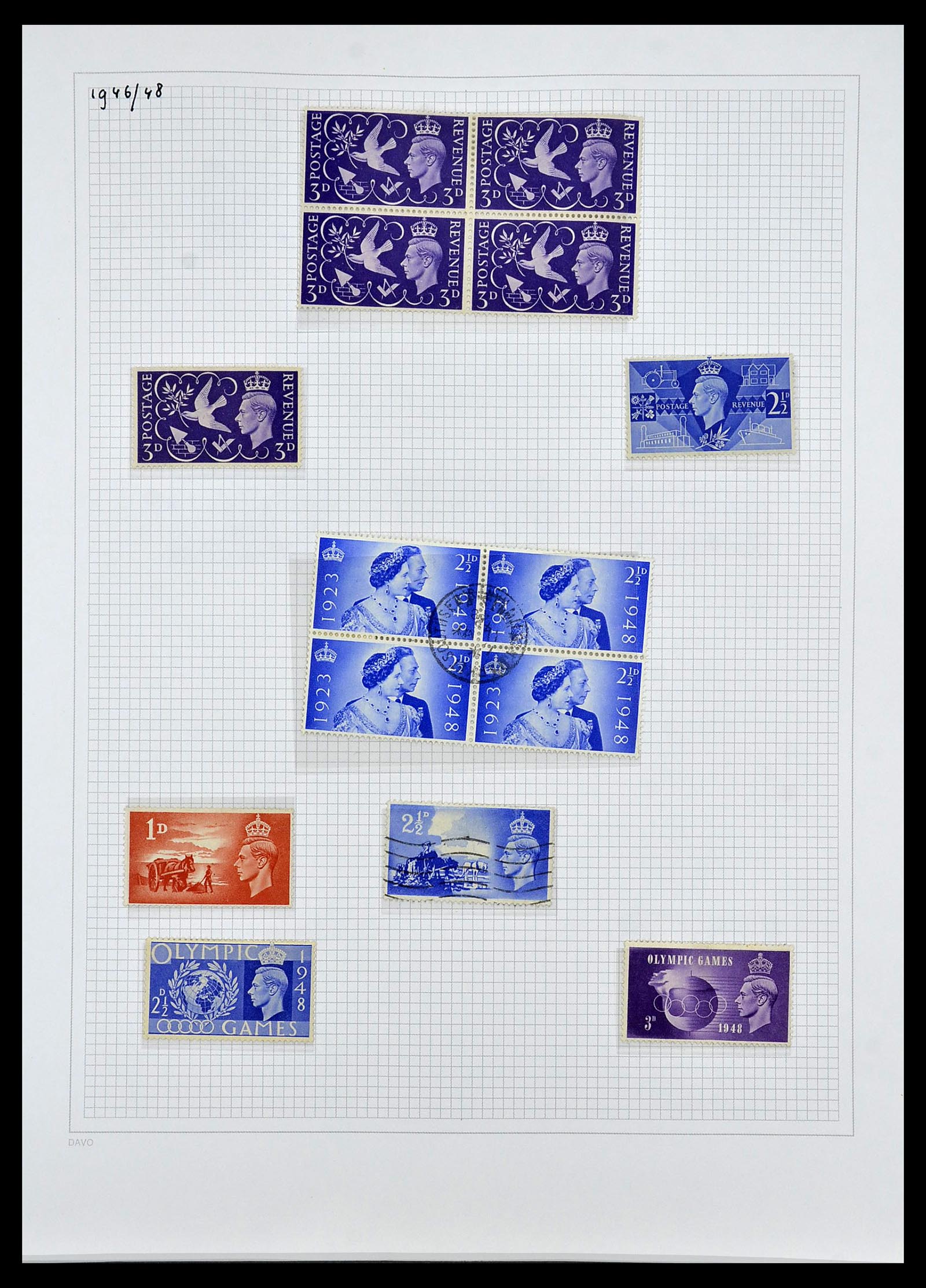 34419 036 - Postzegelverzameling 34419 Engeland 1841-1985.