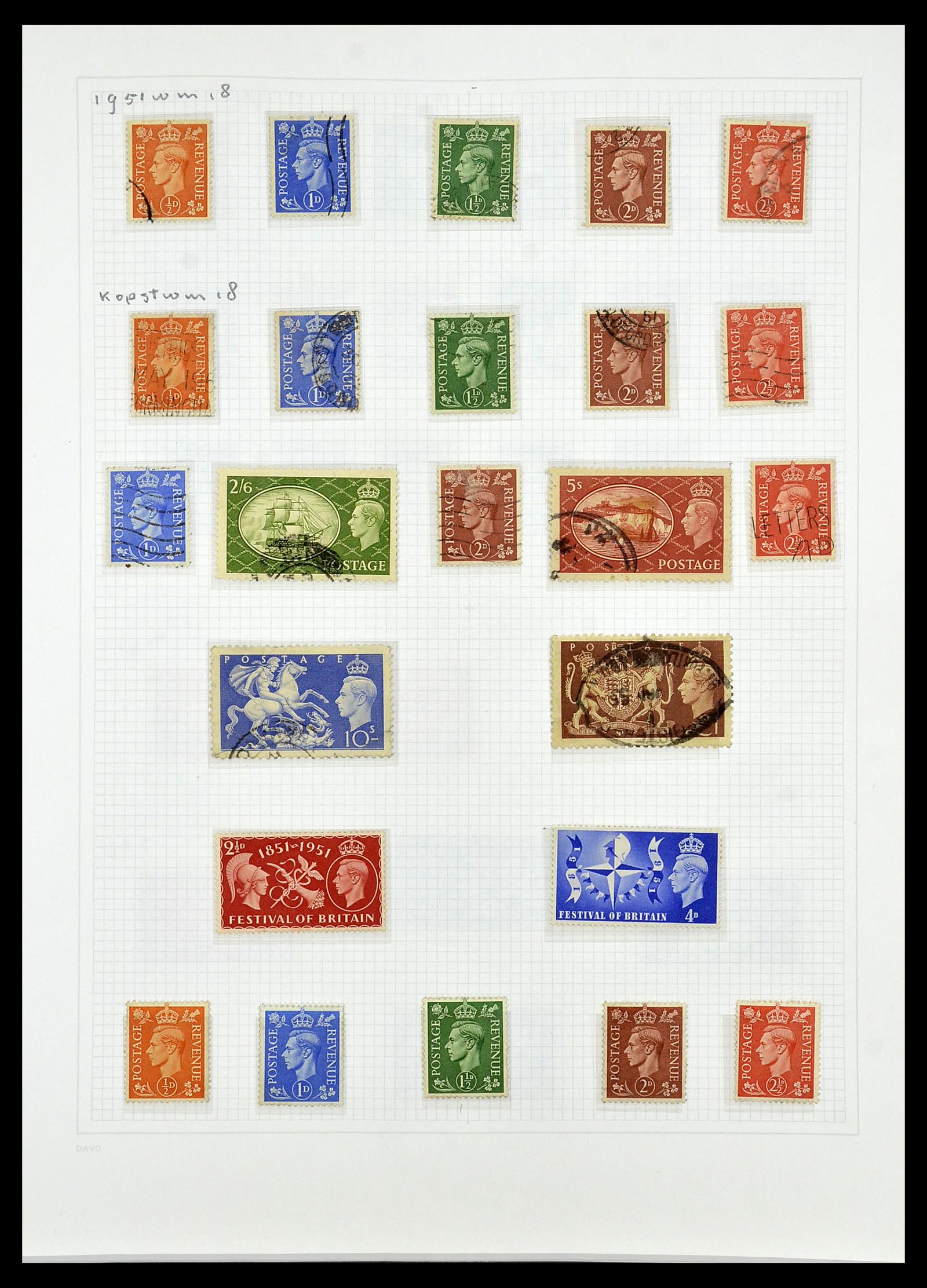 34419 038 - Postzegelverzameling 34419 Engeland 1841-1985.