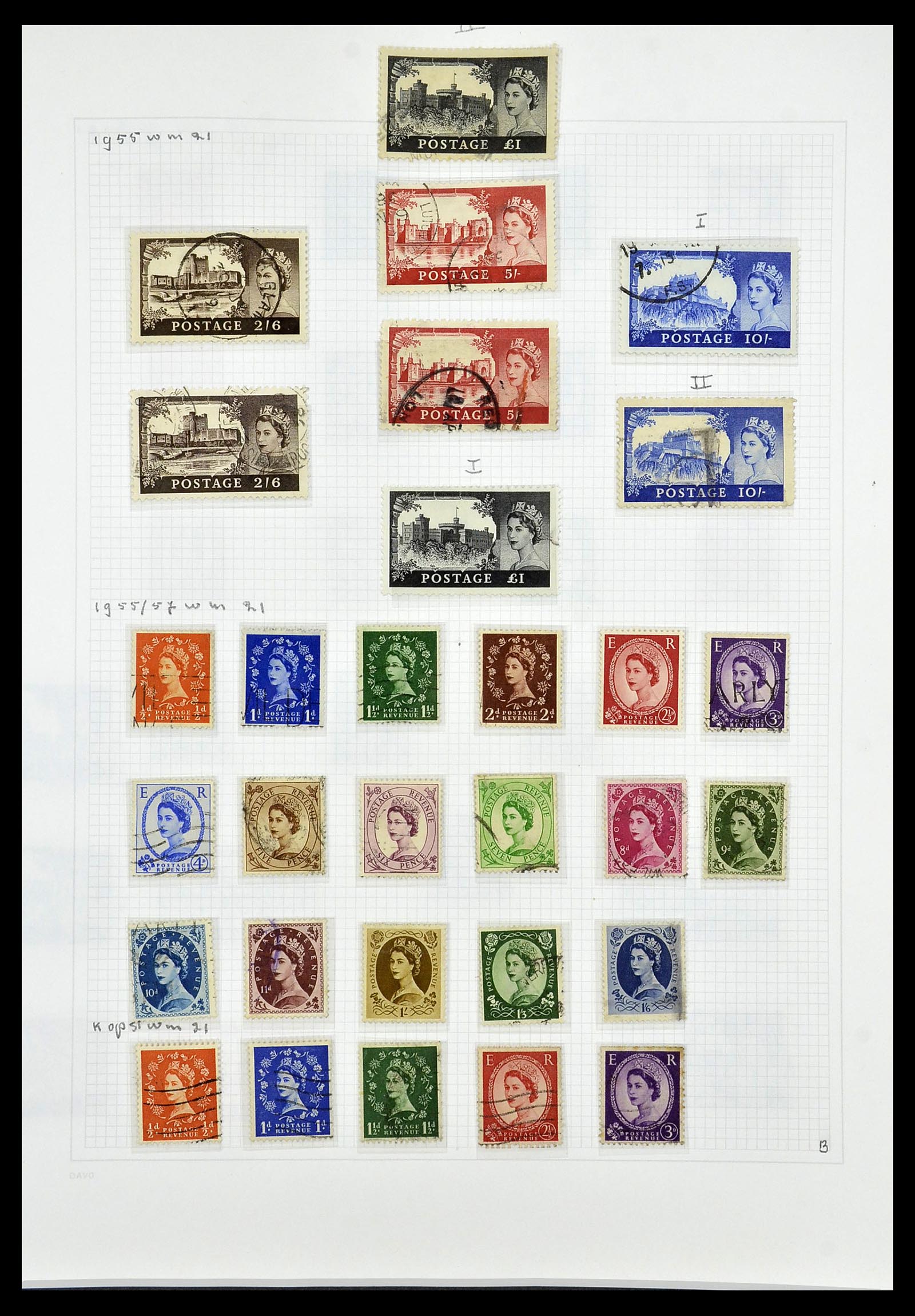 34419 040 - Postzegelverzameling 34419 Engeland 1841-1985.