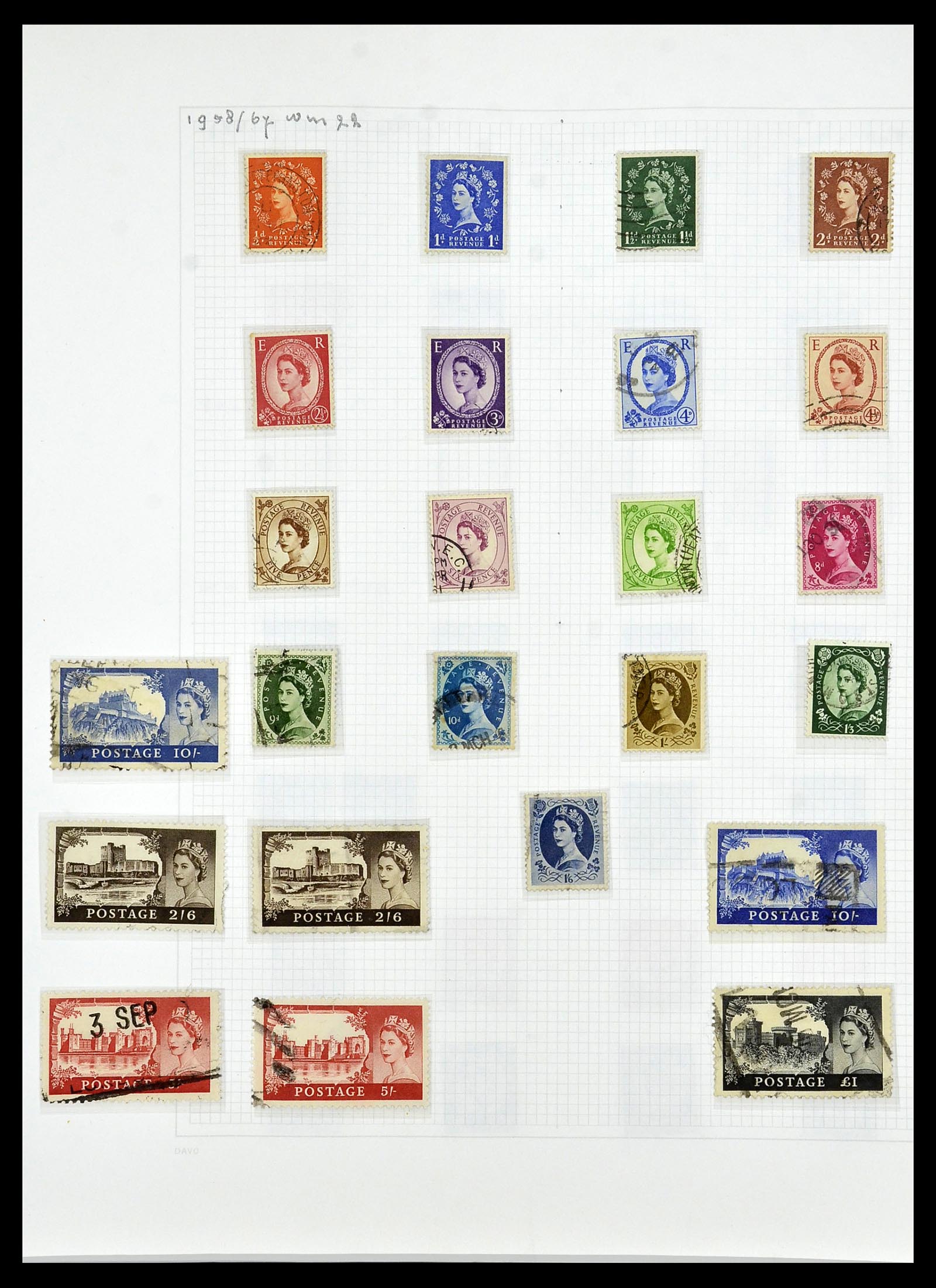 34419 041 - Postzegelverzameling 34419 Engeland 1841-1985.