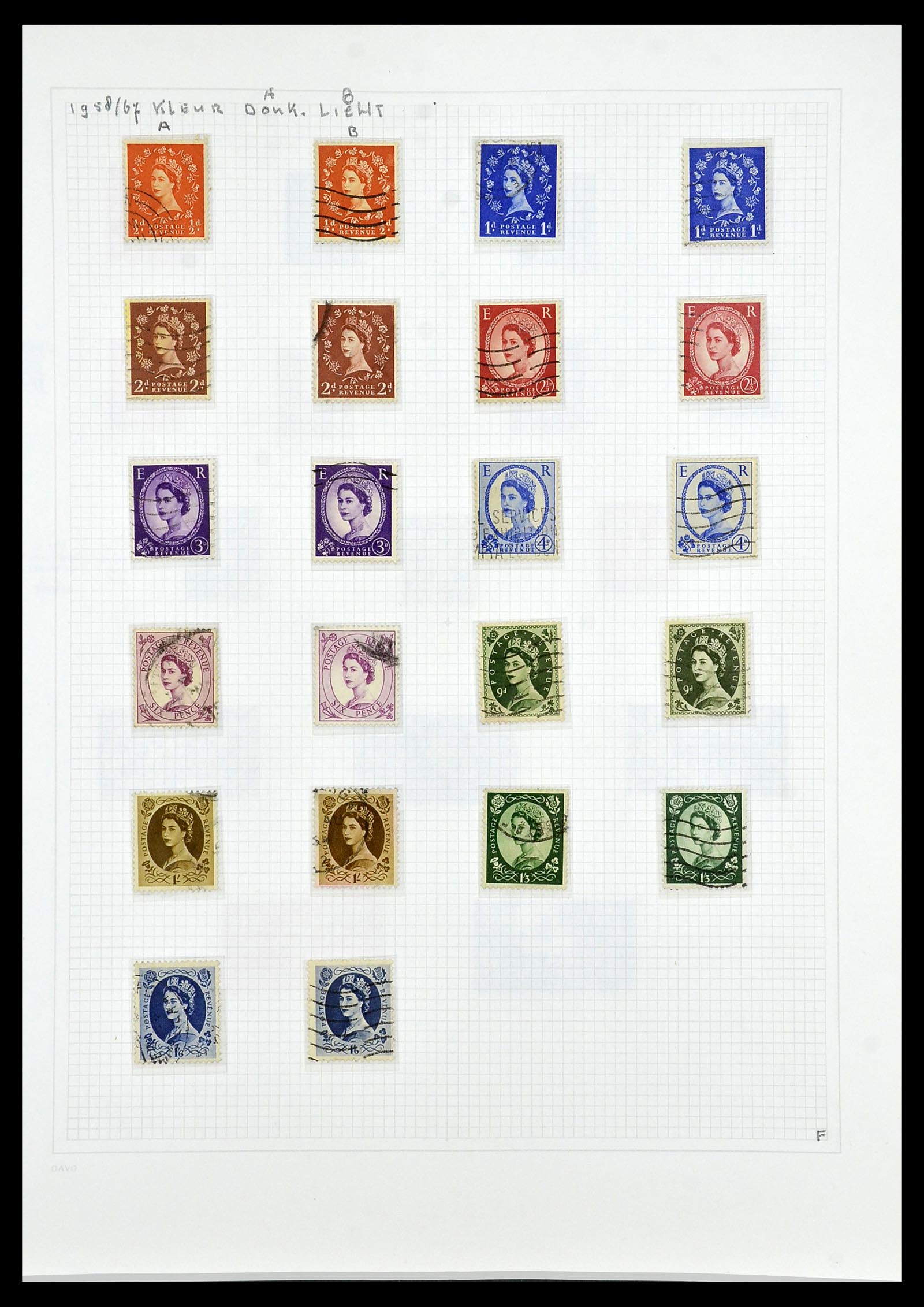 34419 045 - Postzegelverzameling 34419 Engeland 1841-1985.