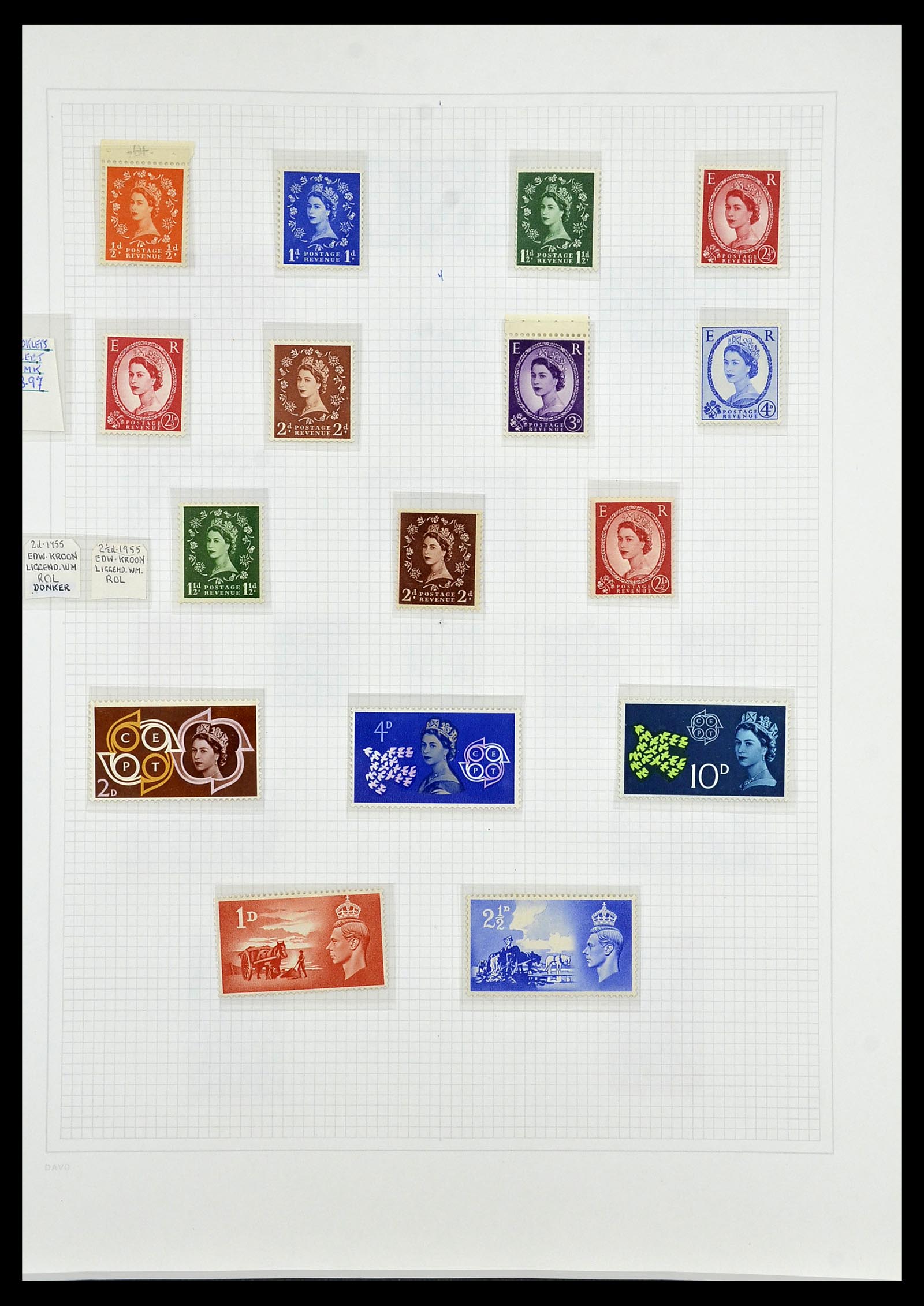 34419 046 - Postzegelverzameling 34419 Engeland 1841-1985.