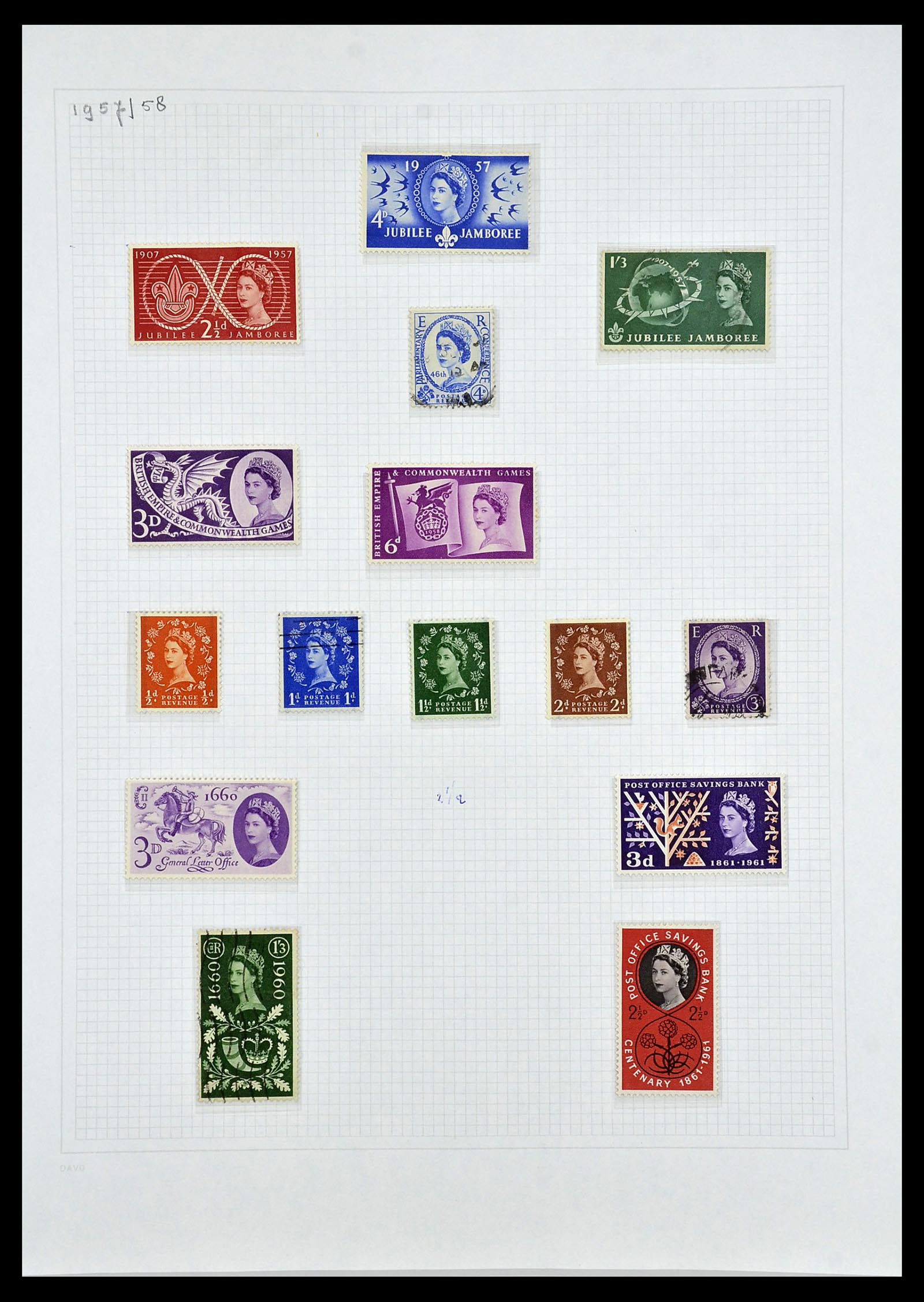 34419 047 - Postzegelverzameling 34419 Engeland 1841-1985.