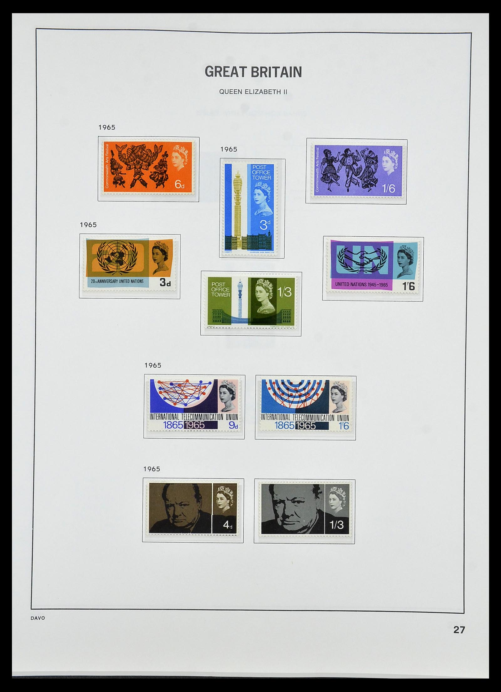 34419 056 - Postzegelverzameling 34419 Engeland 1841-1985.