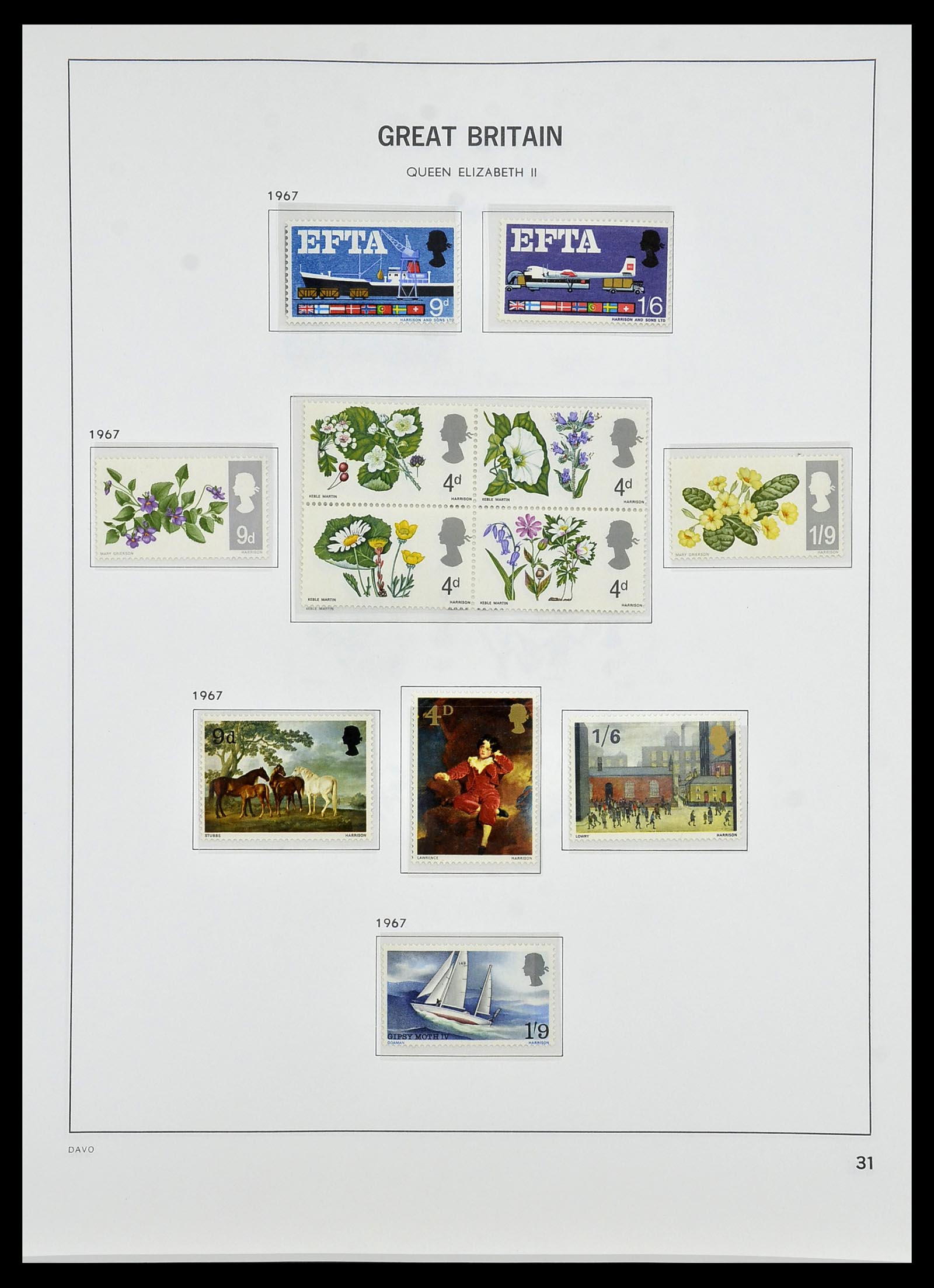 34419 064 - Postzegelverzameling 34419 Engeland 1841-1985.