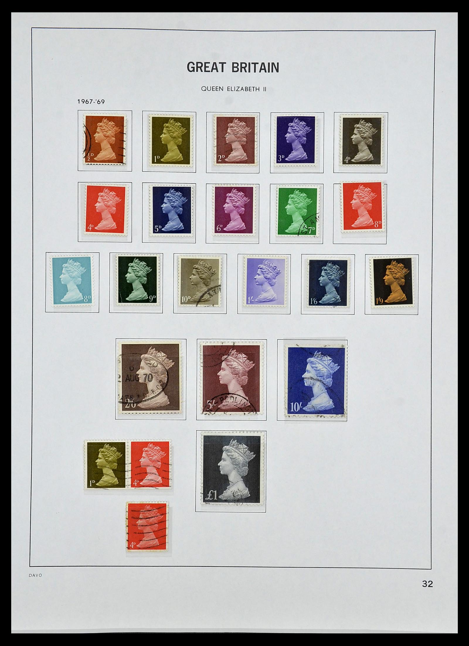 34419 066 - Postzegelverzameling 34419 Engeland 1841-1985.