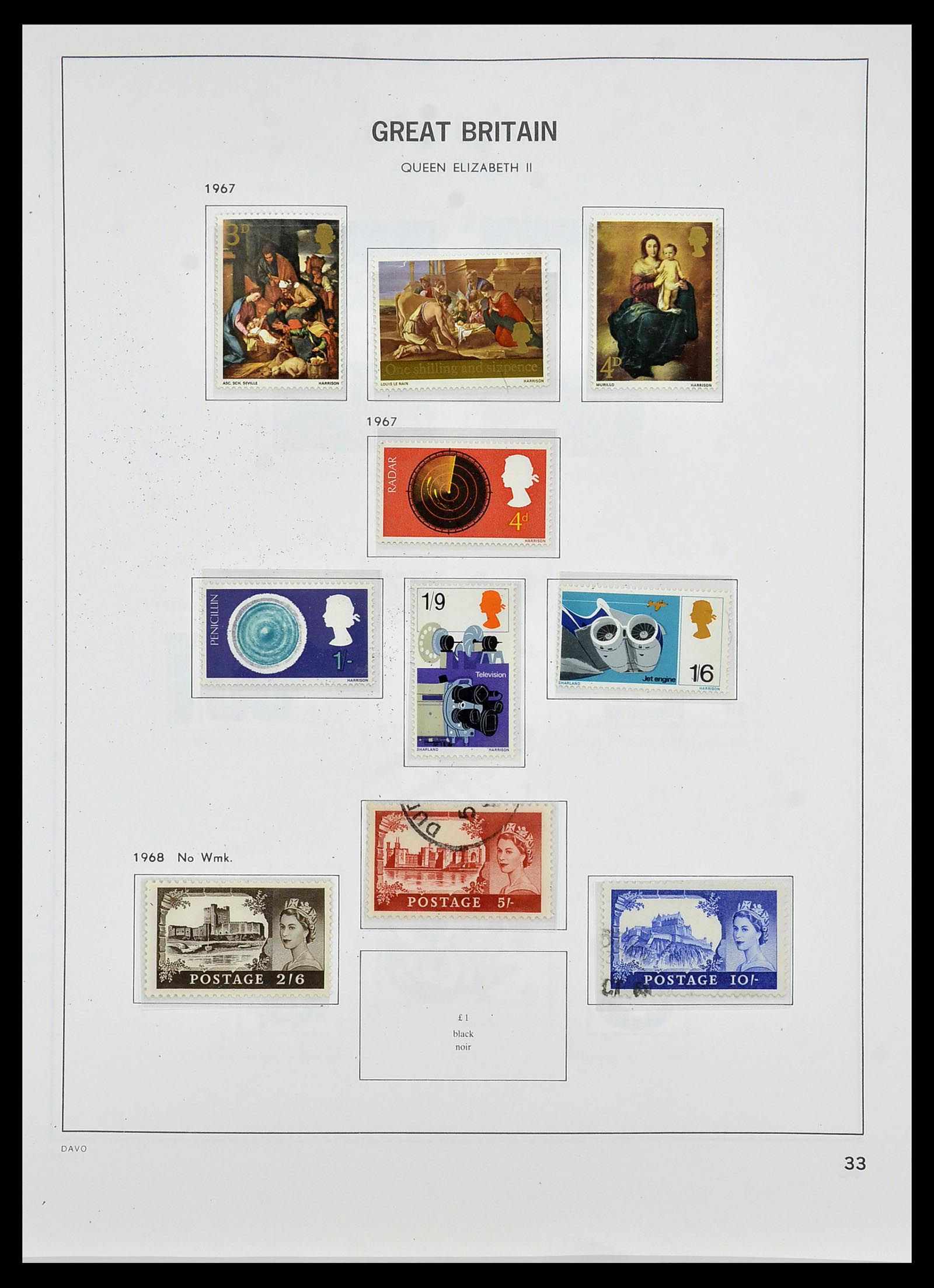 34419 068 - Postzegelverzameling 34419 Engeland 1841-1985.