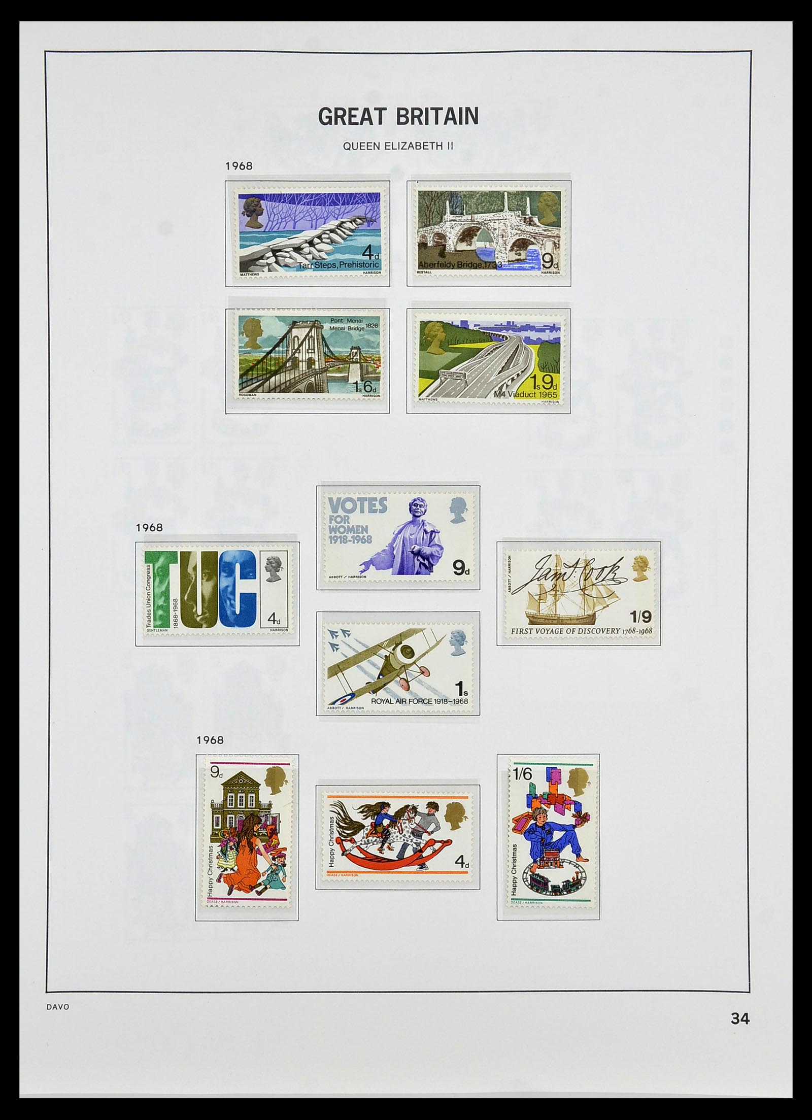 34419 069 - Postzegelverzameling 34419 Engeland 1841-1985.