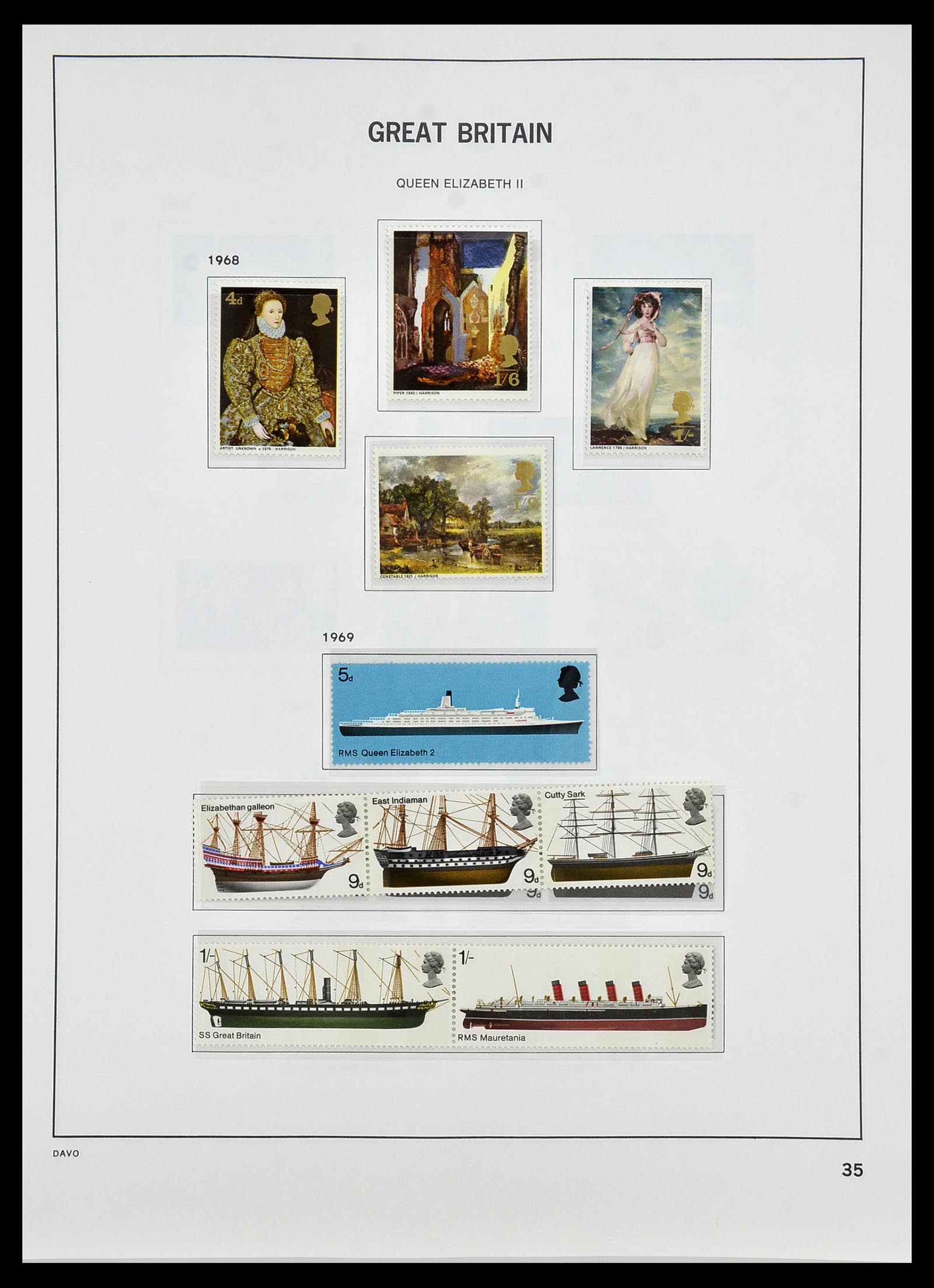 34419 071 - Postzegelverzameling 34419 Engeland 1841-1985.