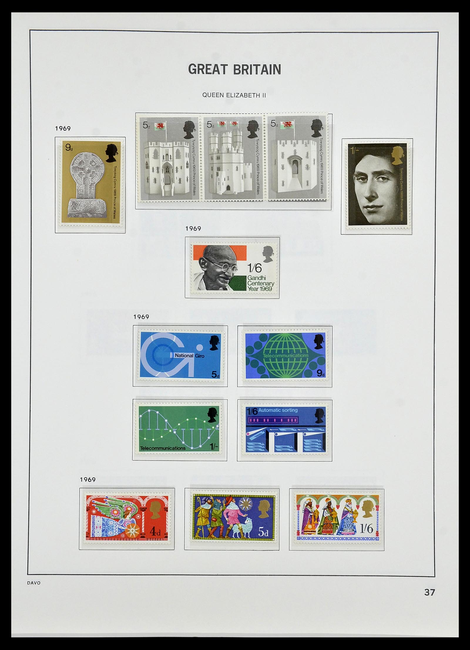 34419 073 - Postzegelverzameling 34419 Engeland 1841-1985.