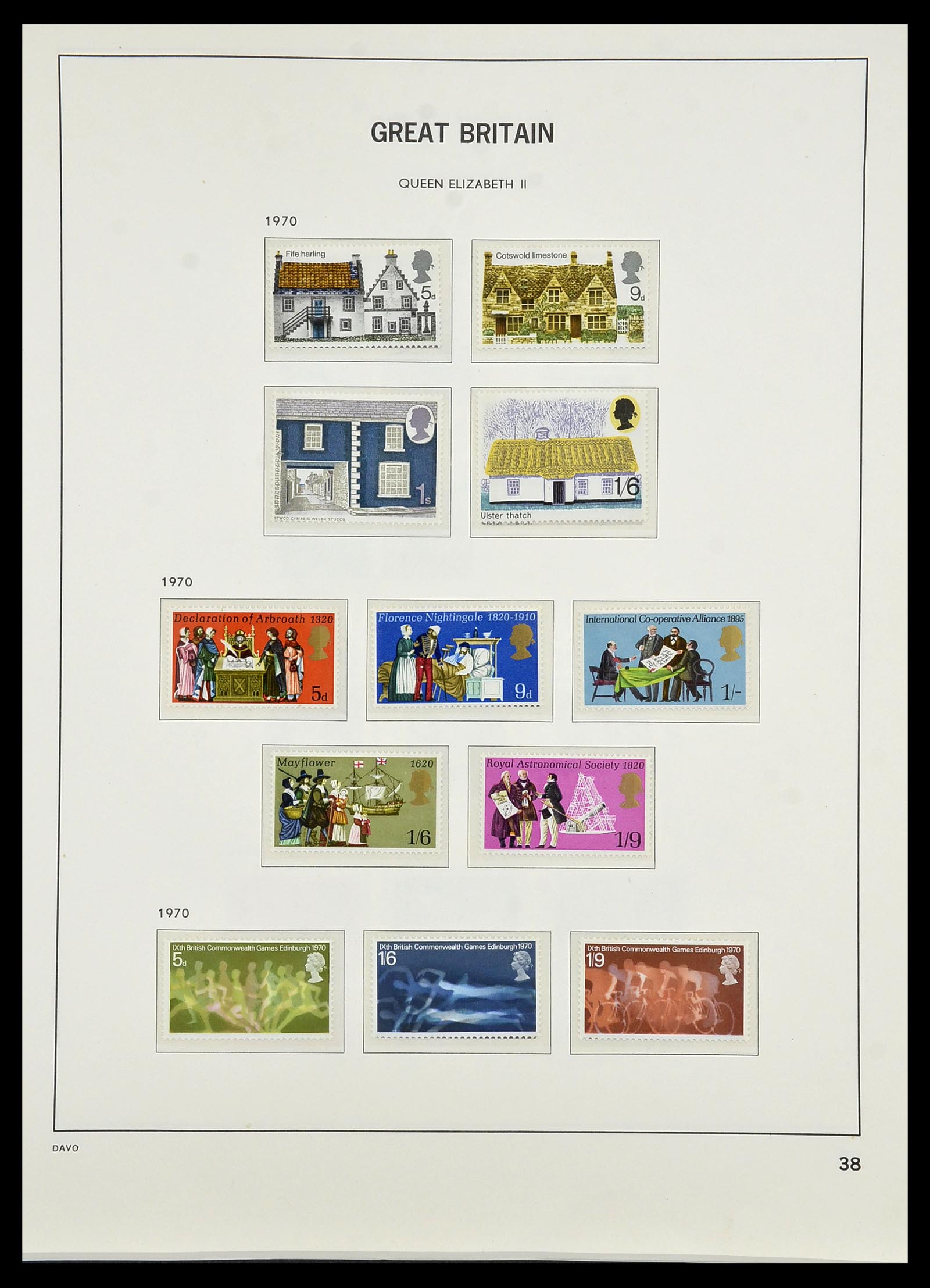 34419 074 - Postzegelverzameling 34419 Engeland 1841-1985.