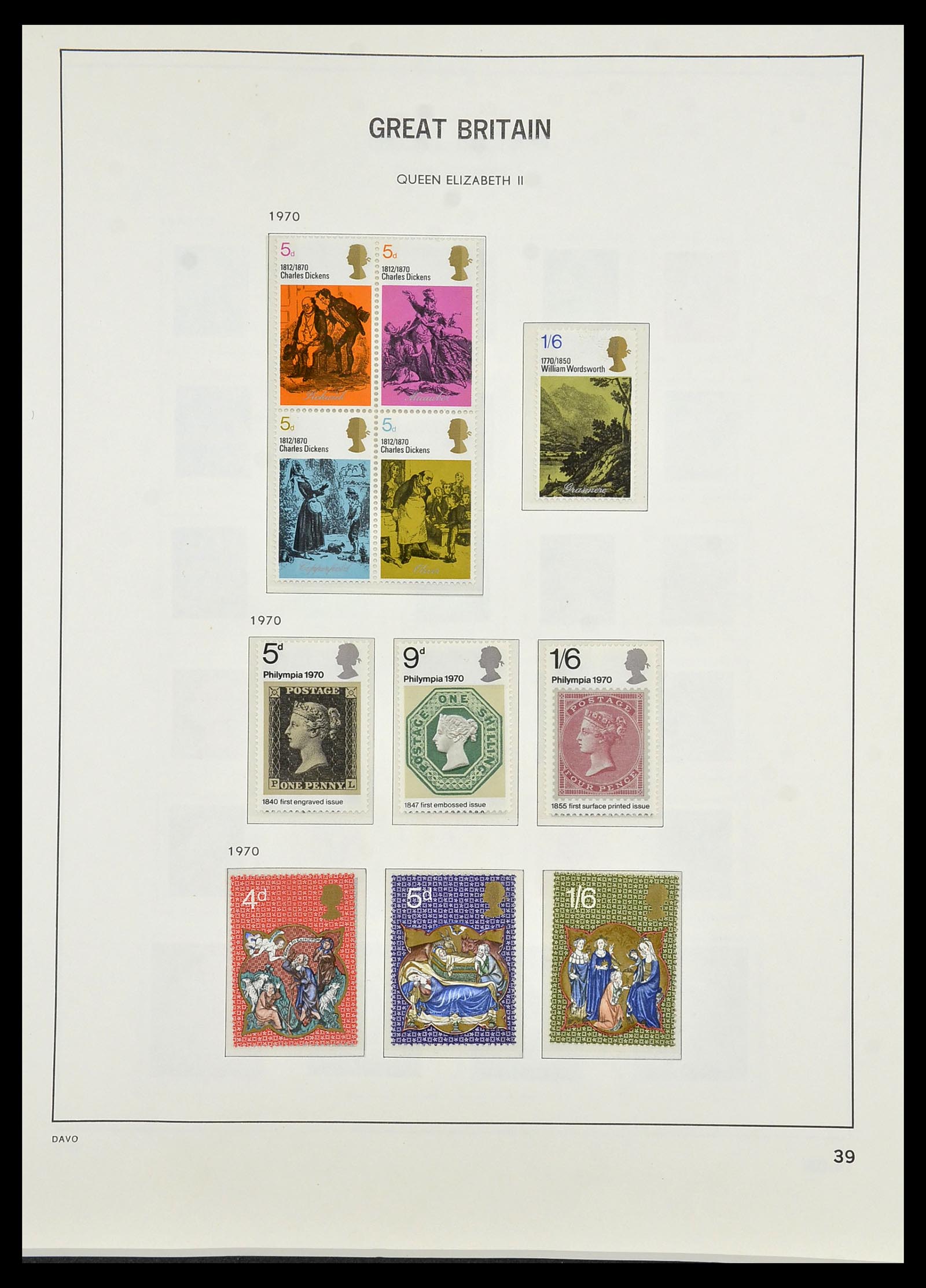 34419 075 - Postzegelverzameling 34419 Engeland 1841-1985.