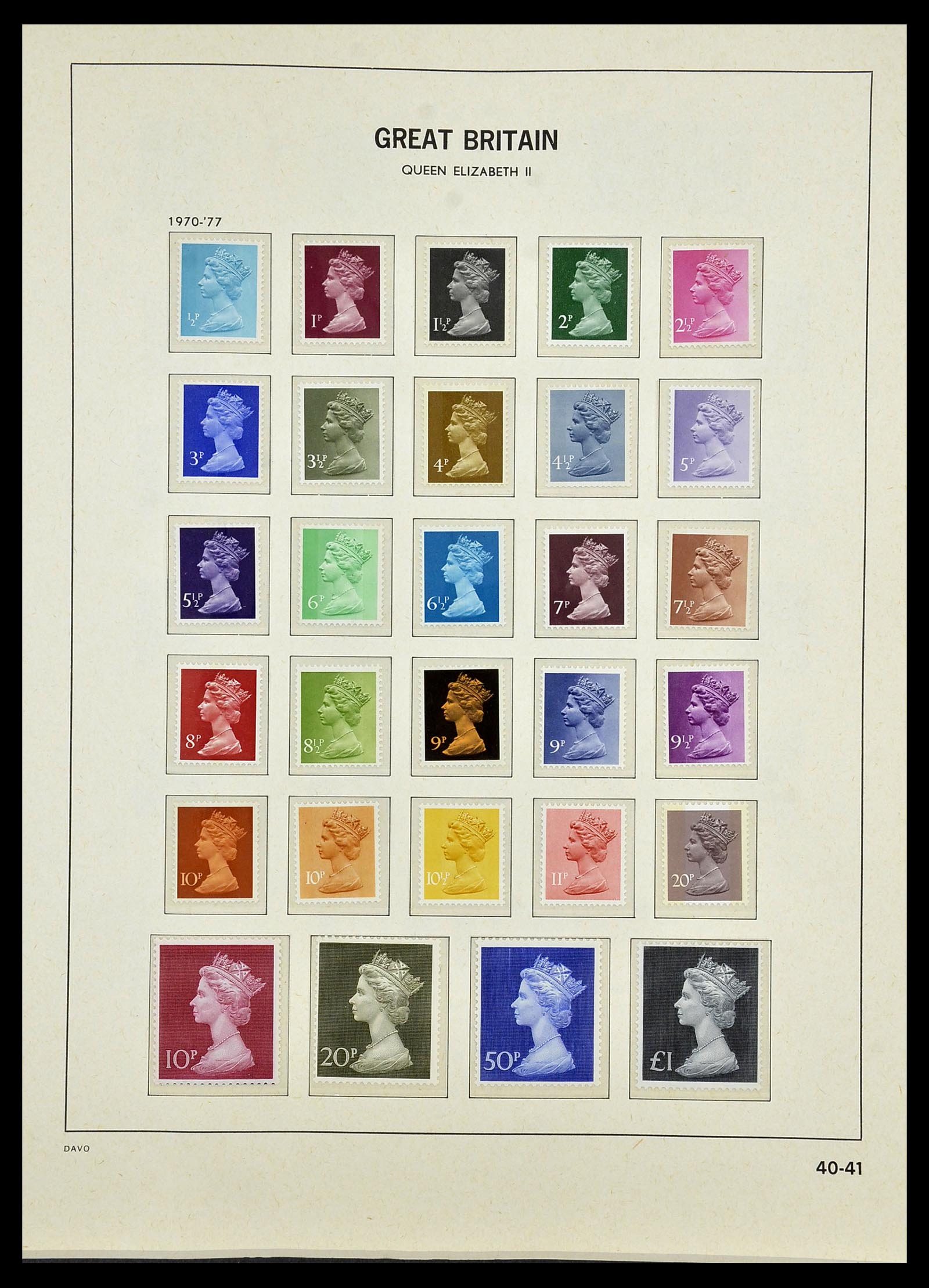 34419 076 - Postzegelverzameling 34419 Engeland 1841-1985.