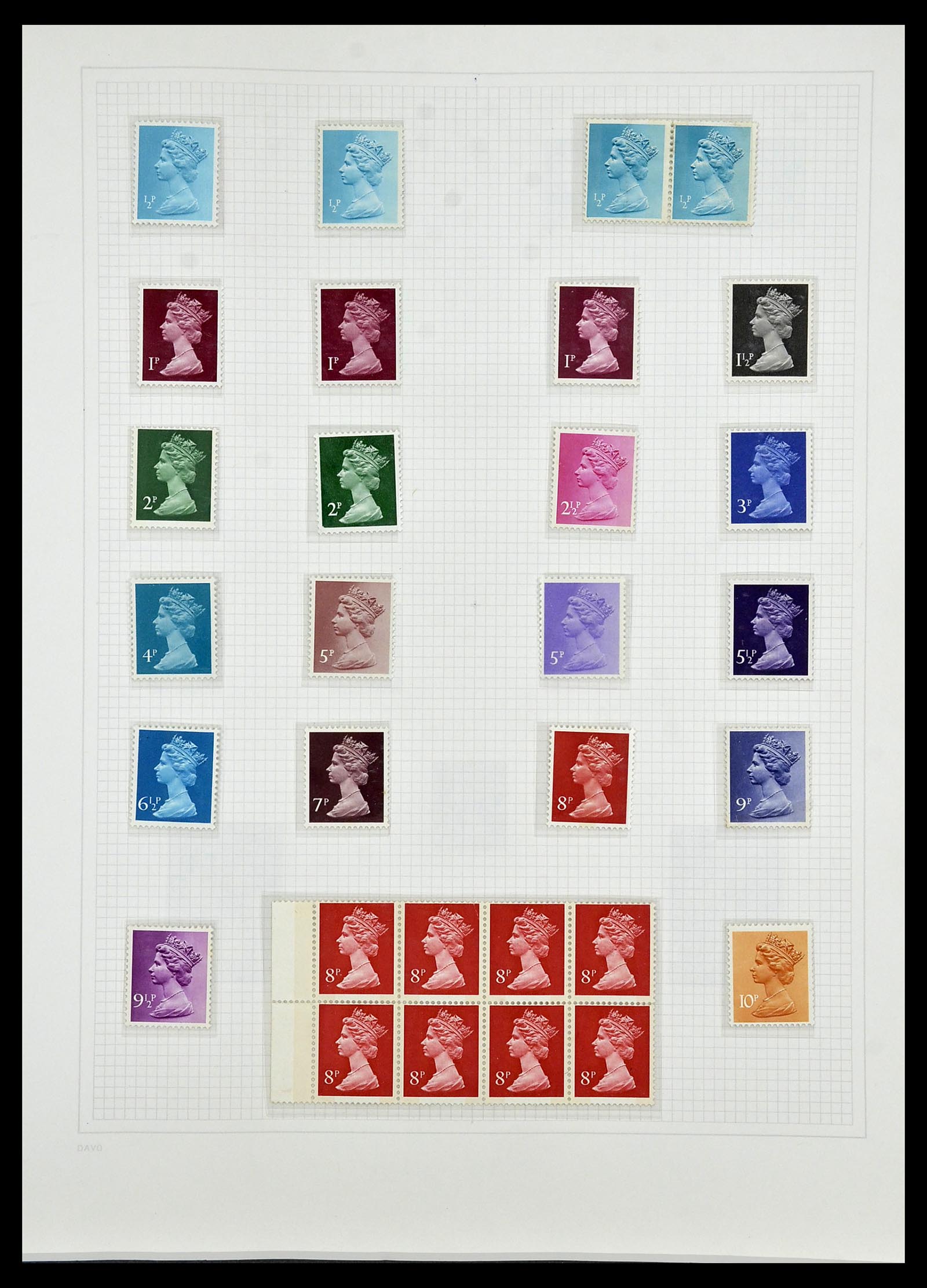 34419 077 - Postzegelverzameling 34419 Engeland 1841-1985.