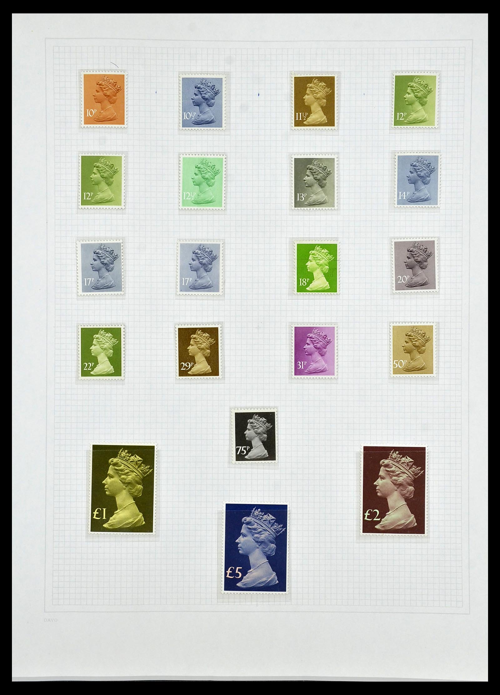 34419 078 - Postzegelverzameling 34419 Engeland 1841-1985.